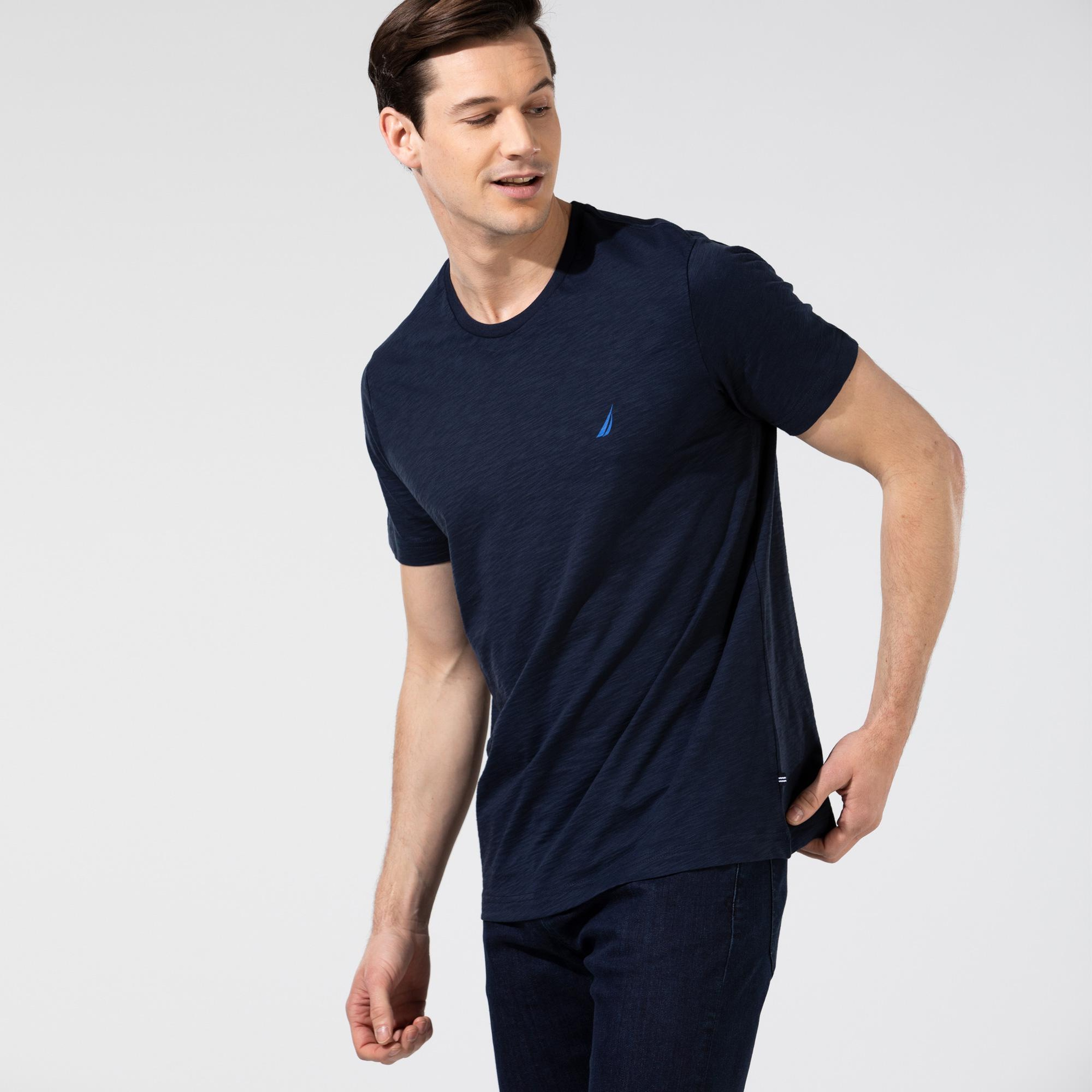 Nautica Erkek Lacivert Standart Fit T-Shirt
