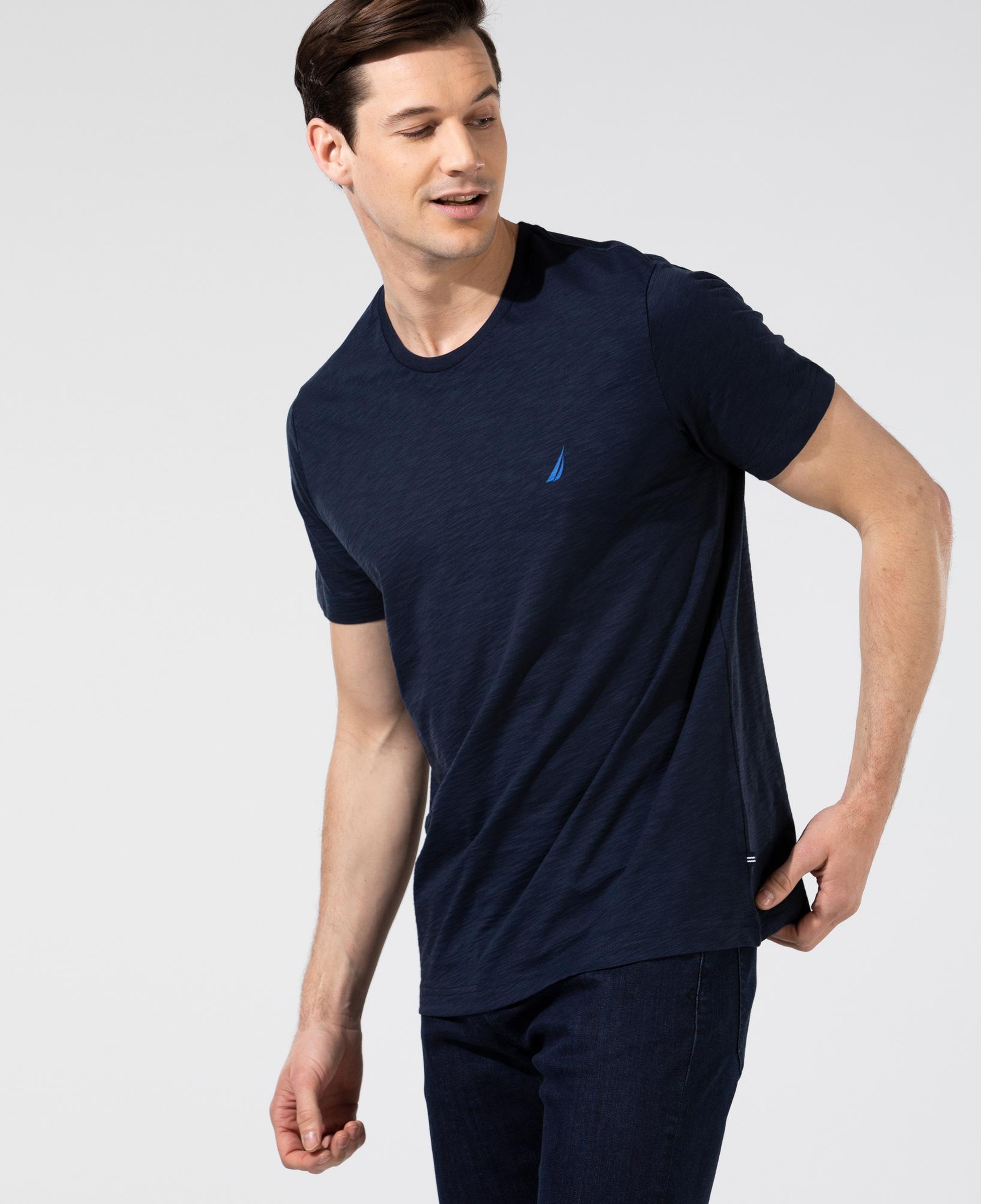 Nautica Erkek Lacivert Standart Fit T-Shirt
