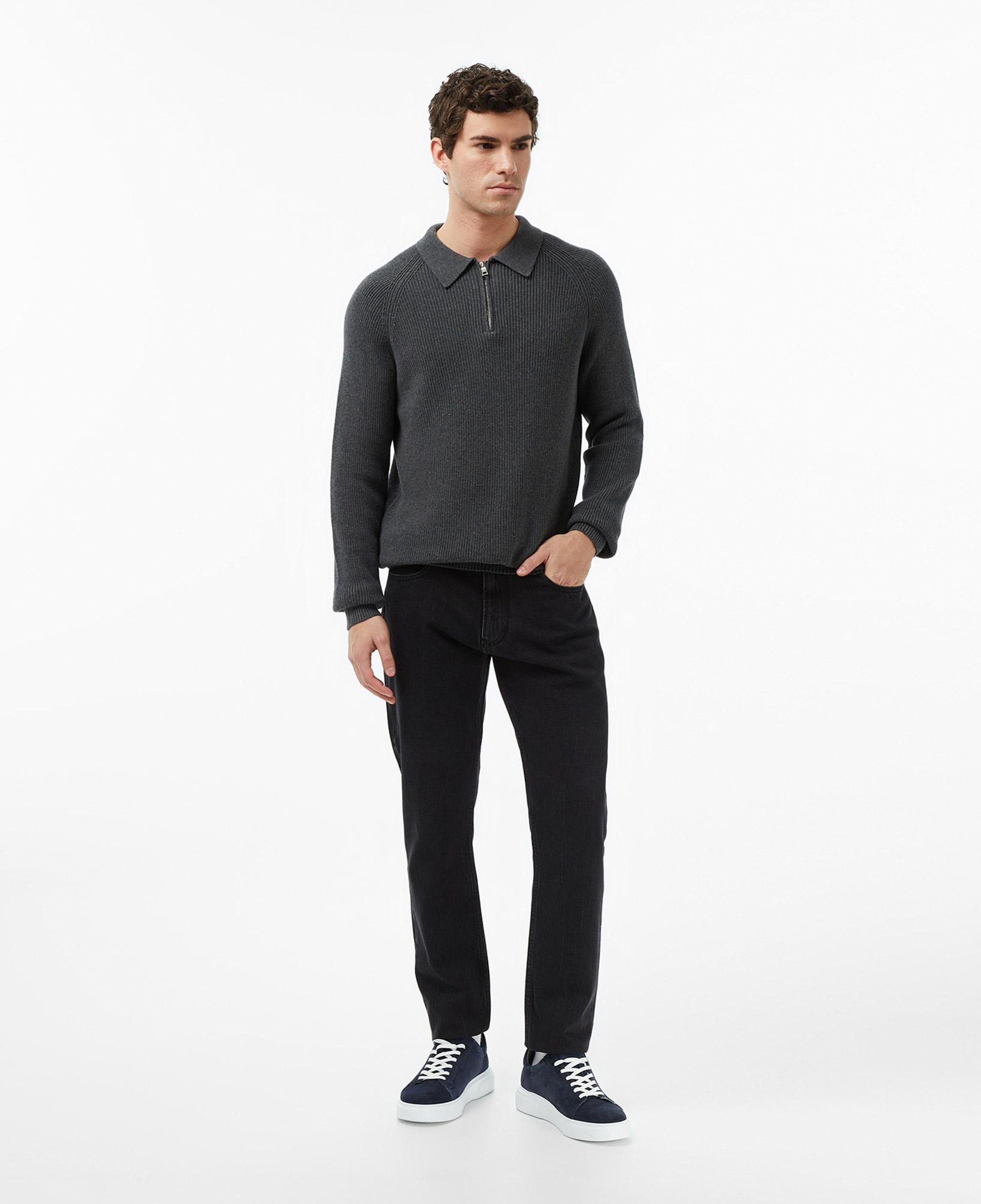 Nautica Erkek Gri Classic Fit Kazak