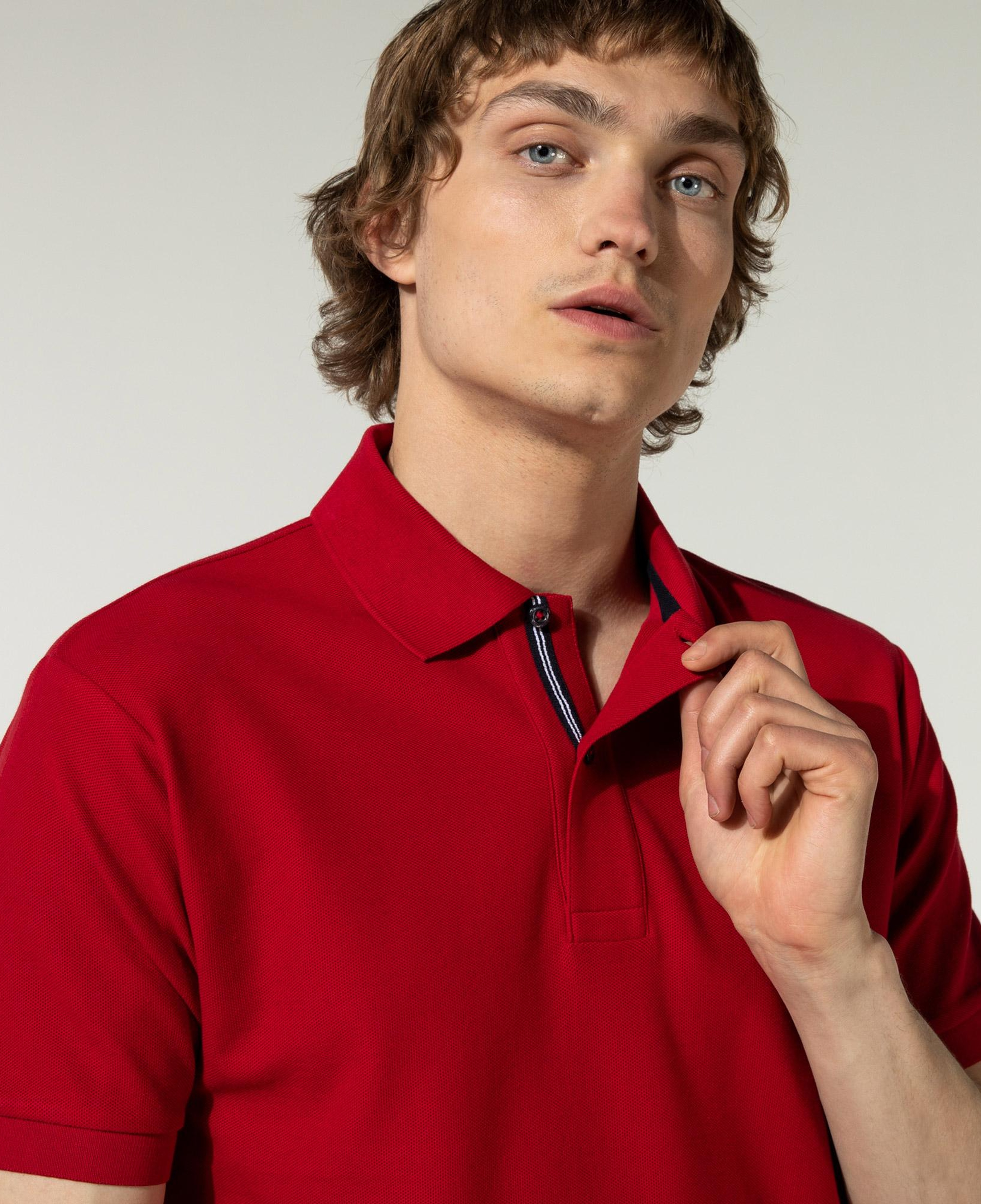 Nautica Erkek Kırmızı Classic Fit Kısa Kollu Polo Yaka T-Shirt