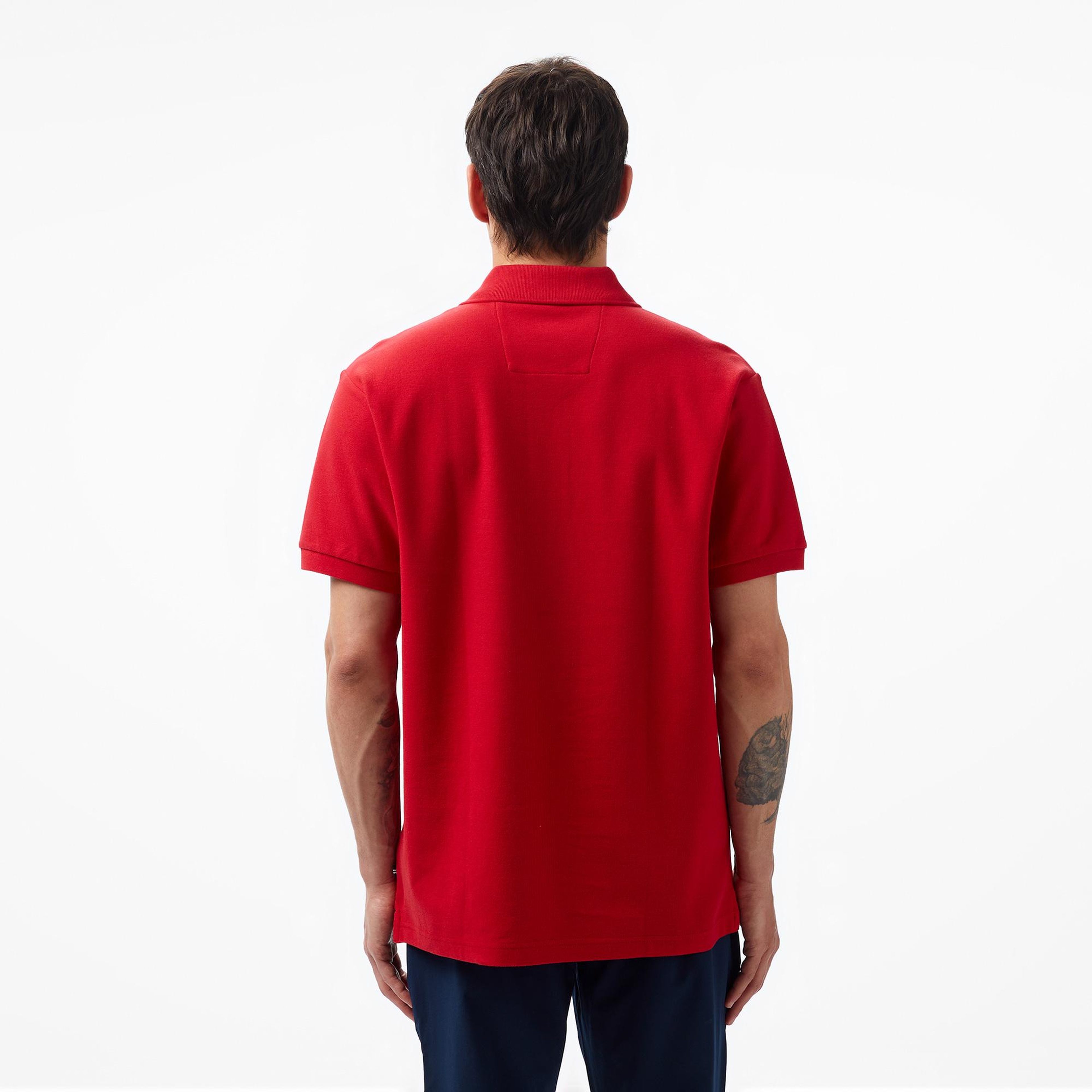 Nautica Erkek Kırmızı Classic Fit Kısa Kollu Polo Yaka T-Shirt