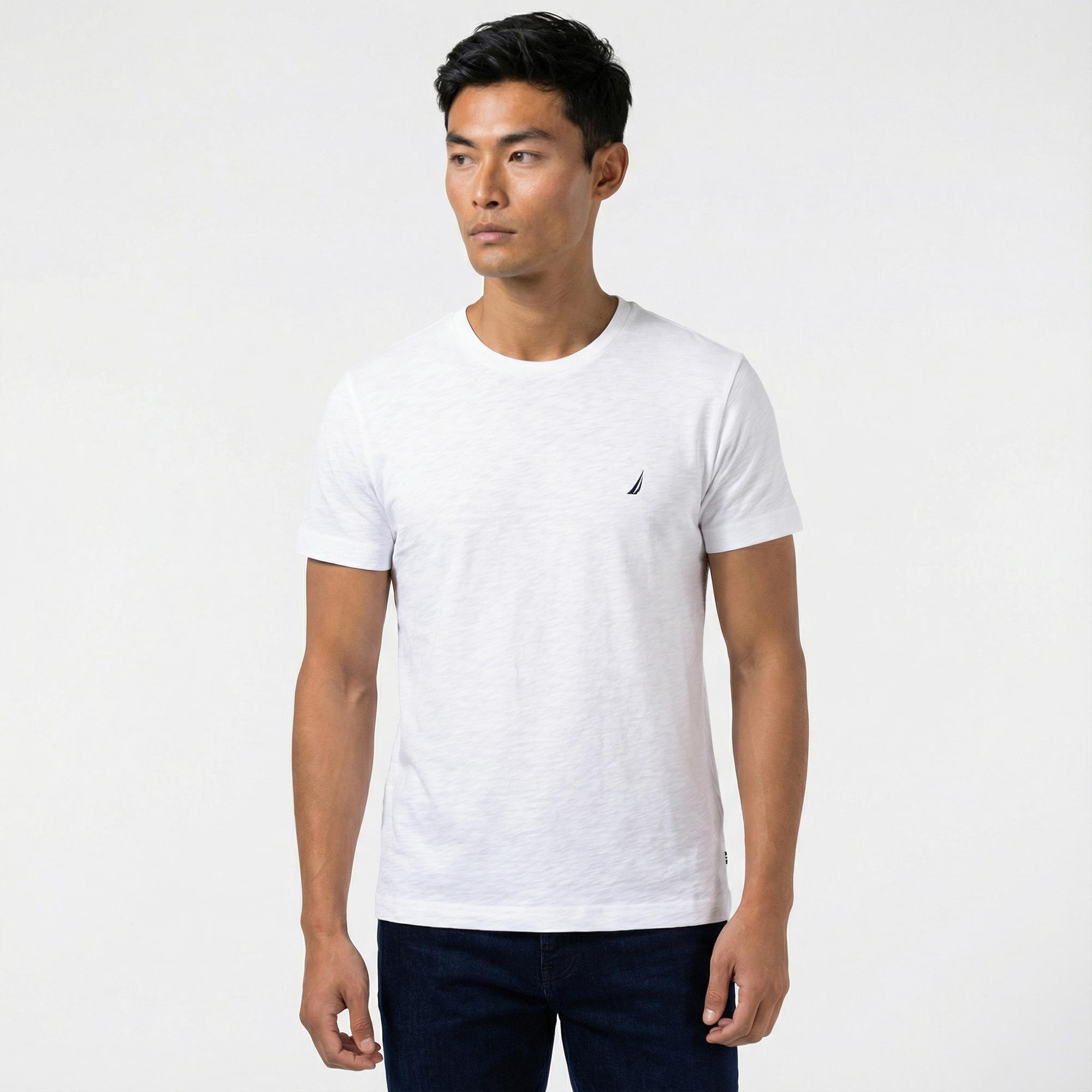 Nautica Erkek Beyaz Standart Fit T-Shirt