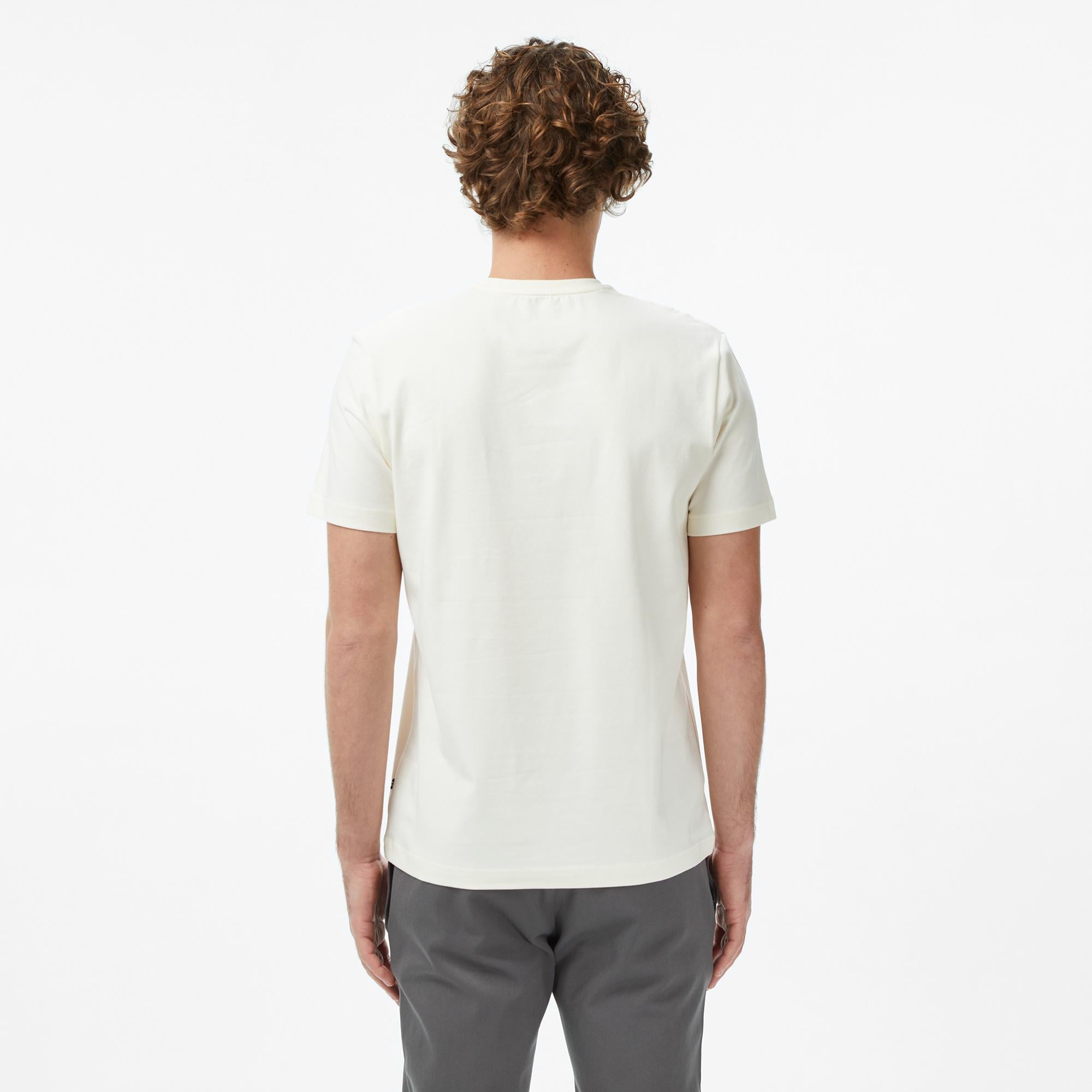 Nautica Erkek Krem Rengi Regular Fit Baskılı T-Shirt