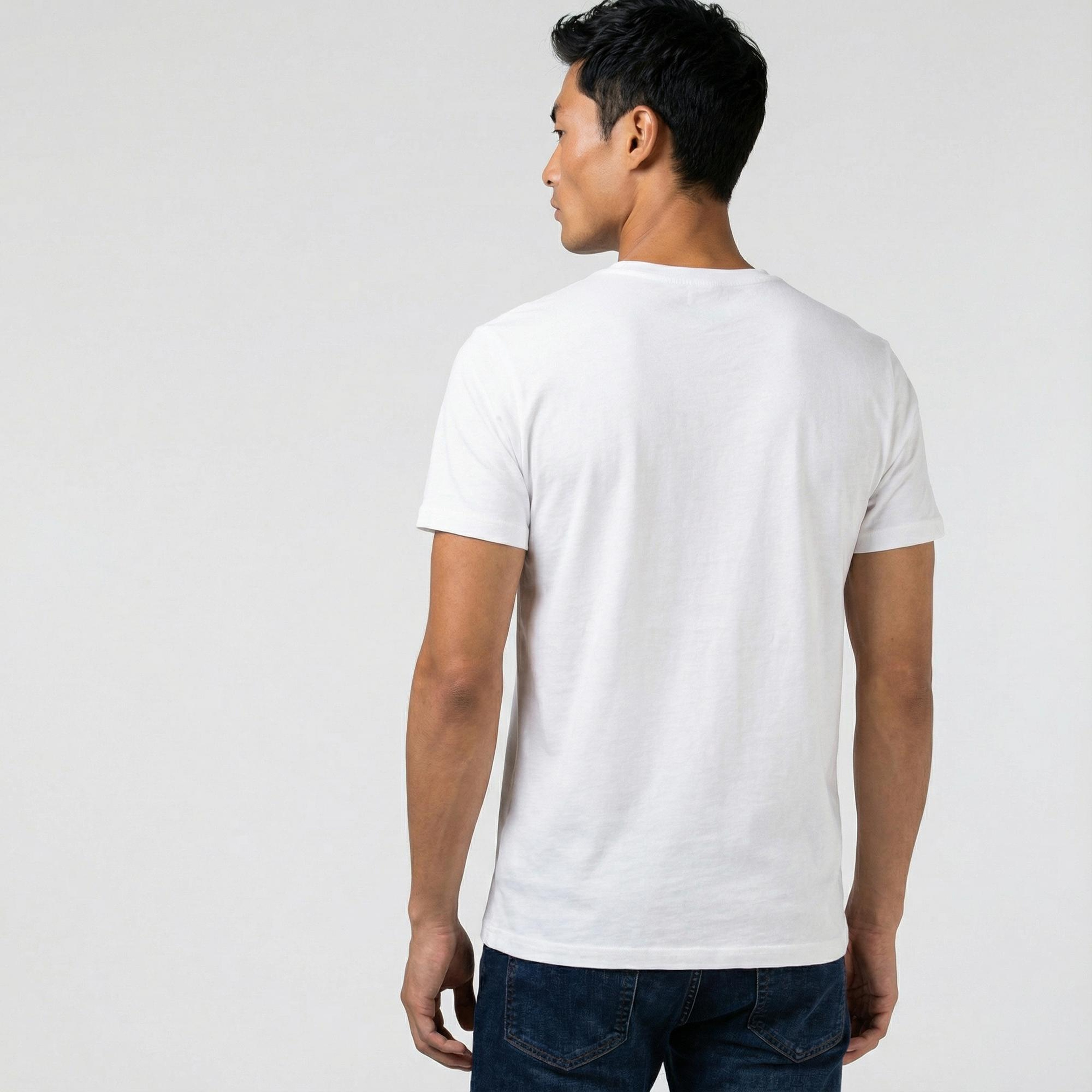 Nautica Erkek Beyaz Standart Fit T-Shirt