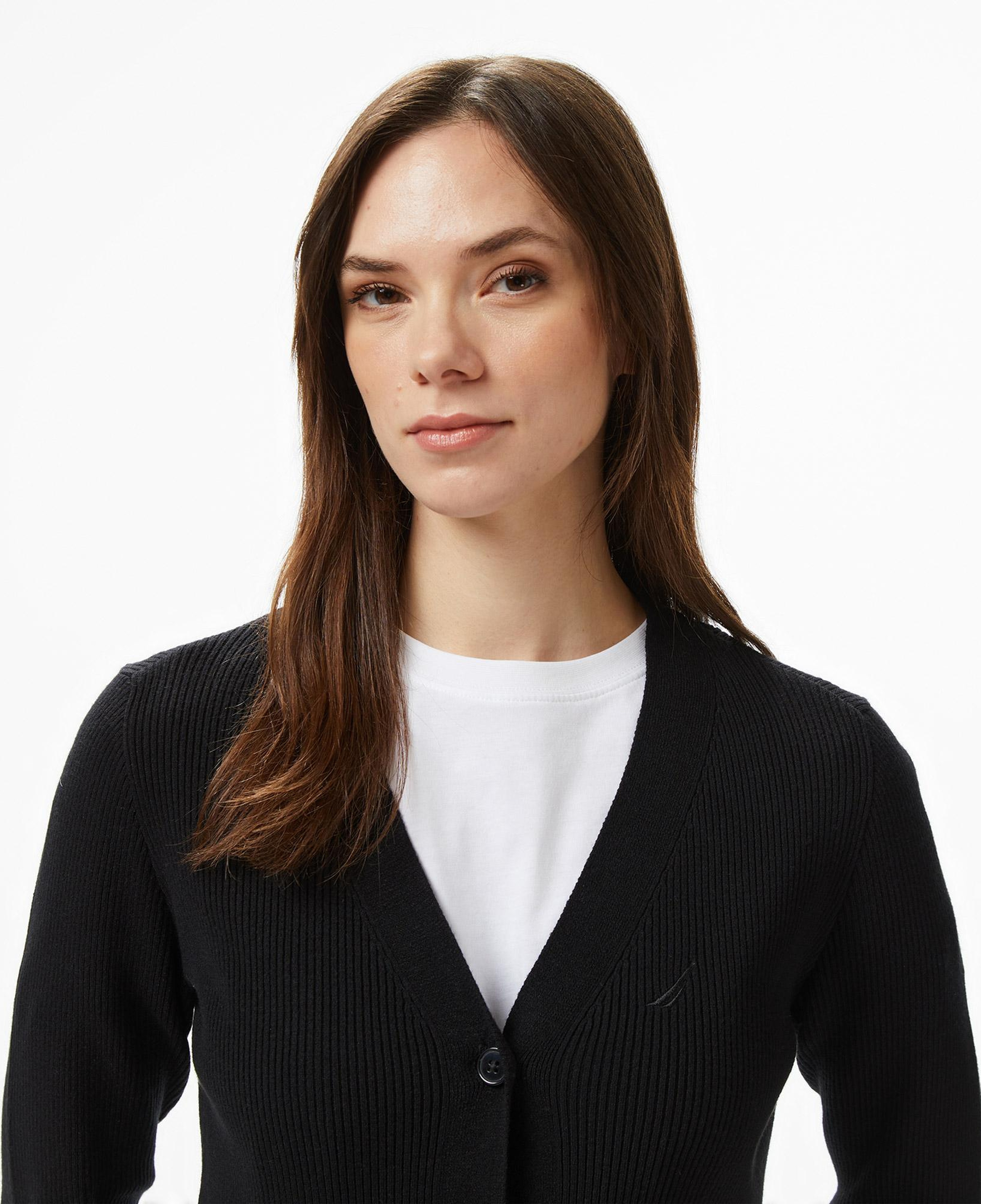 Nautica Kadın Siyah Regular Fit Hırka