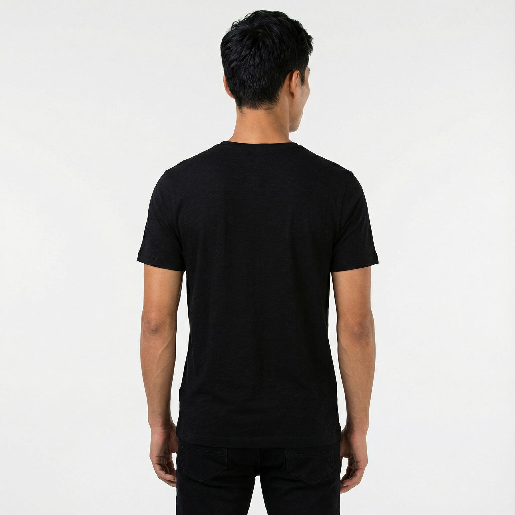 Nautica Erkek Siyah Standart Fit T-Shirt
