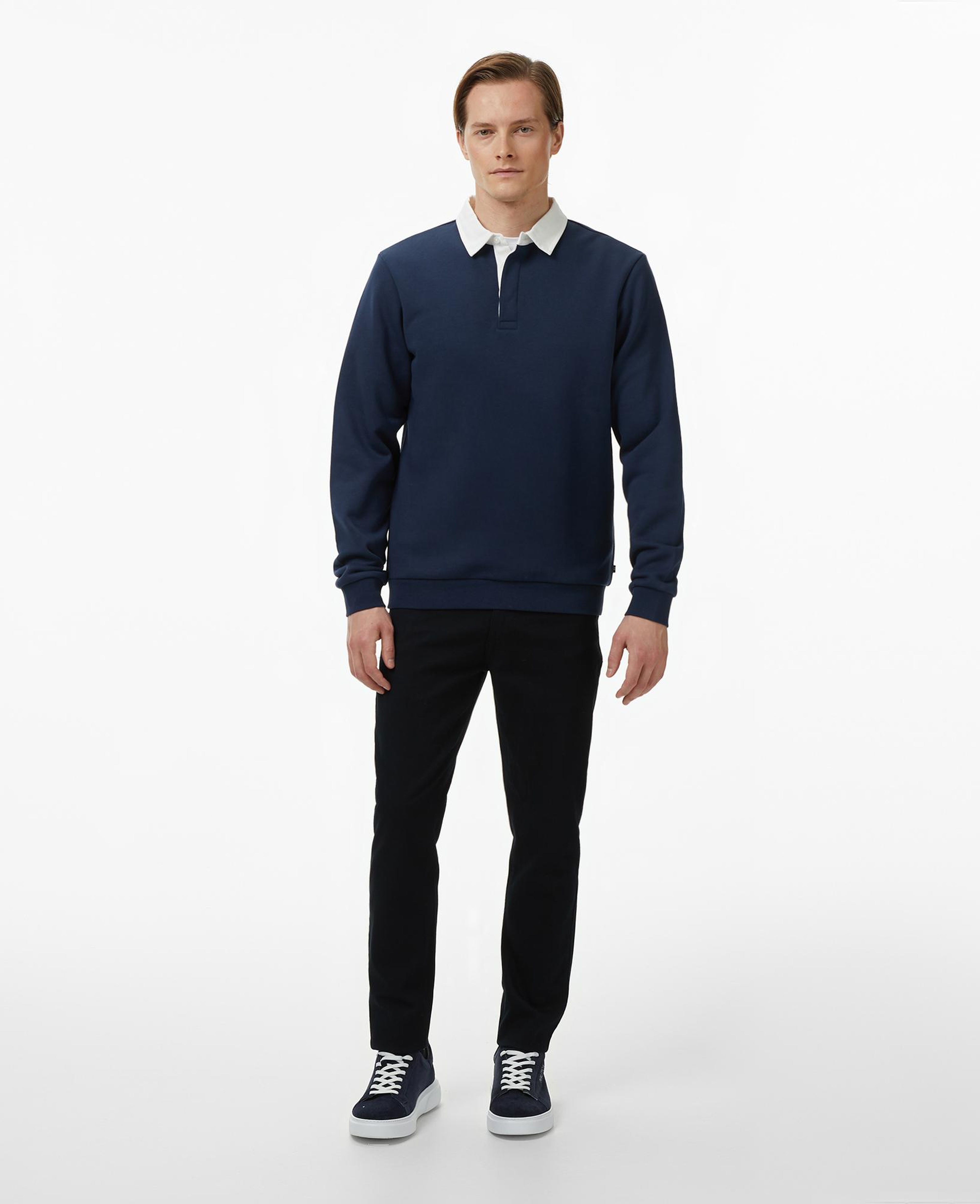 Nautica Erkek Lacivert Uzun Kollu Polo Yaka T-Shirt