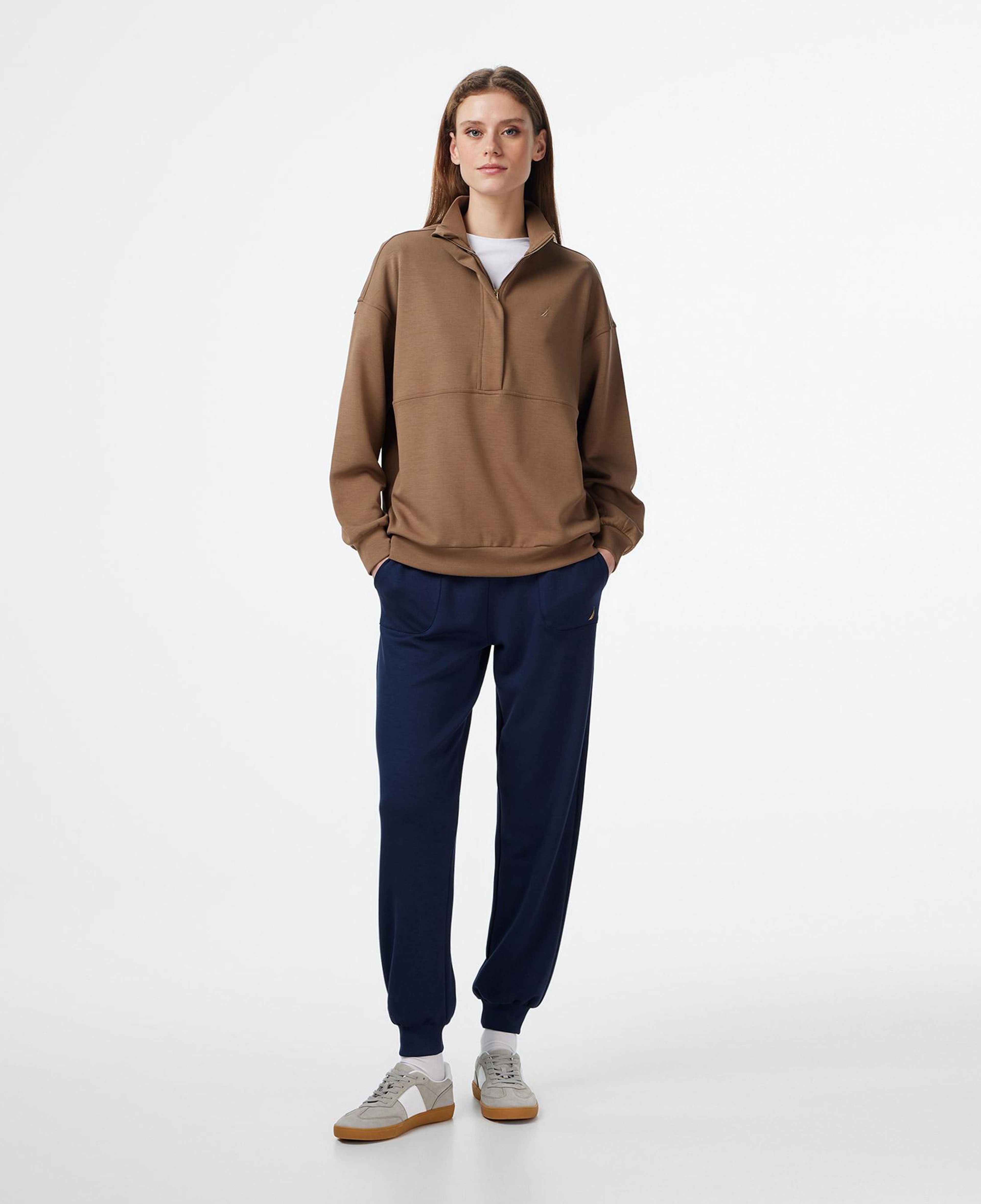 Nautica Kadın Kahverengi Regular Fit Sweatshirt