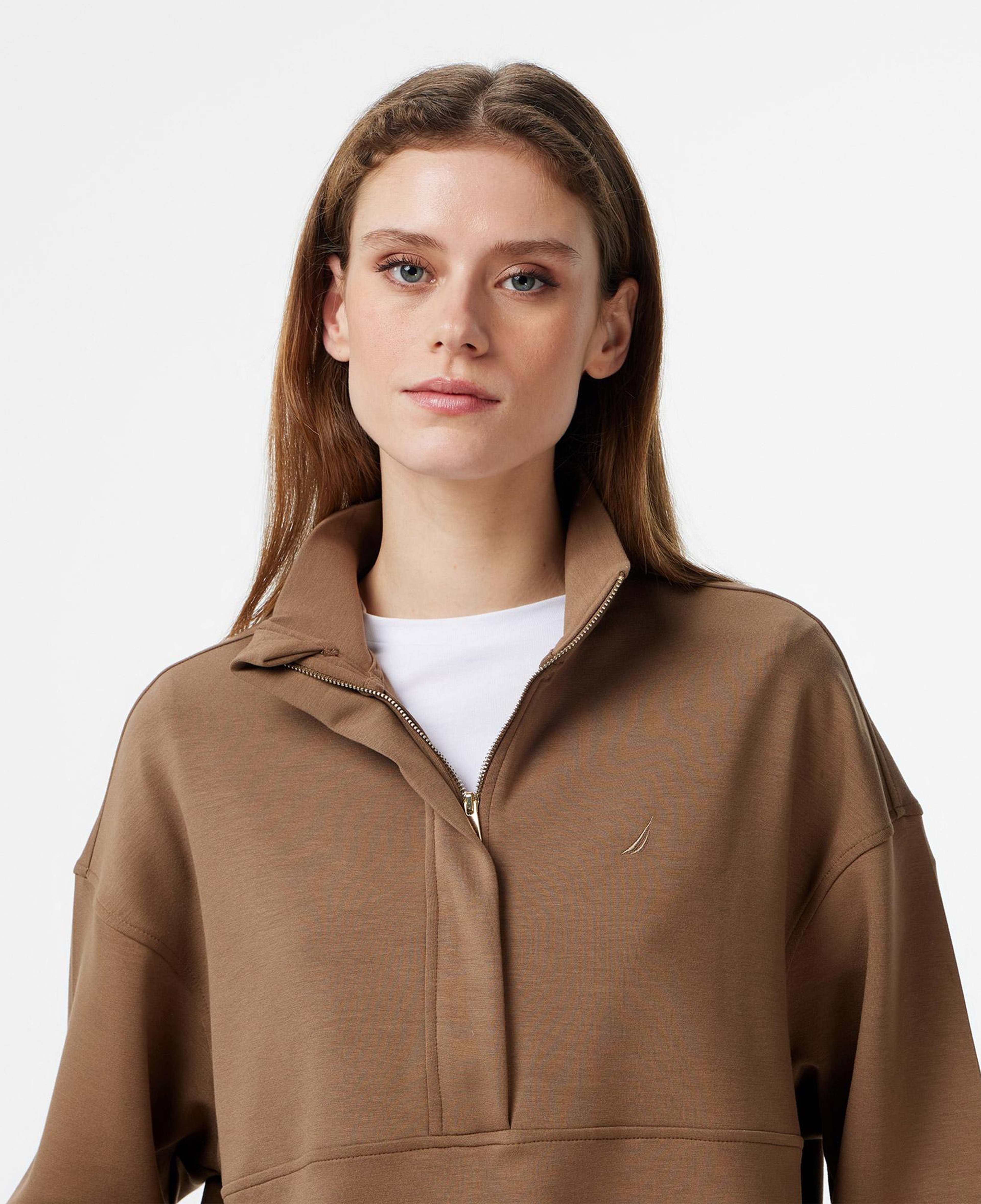 Nautica Kadın Kahverengi Regular Fit Sweatshirt