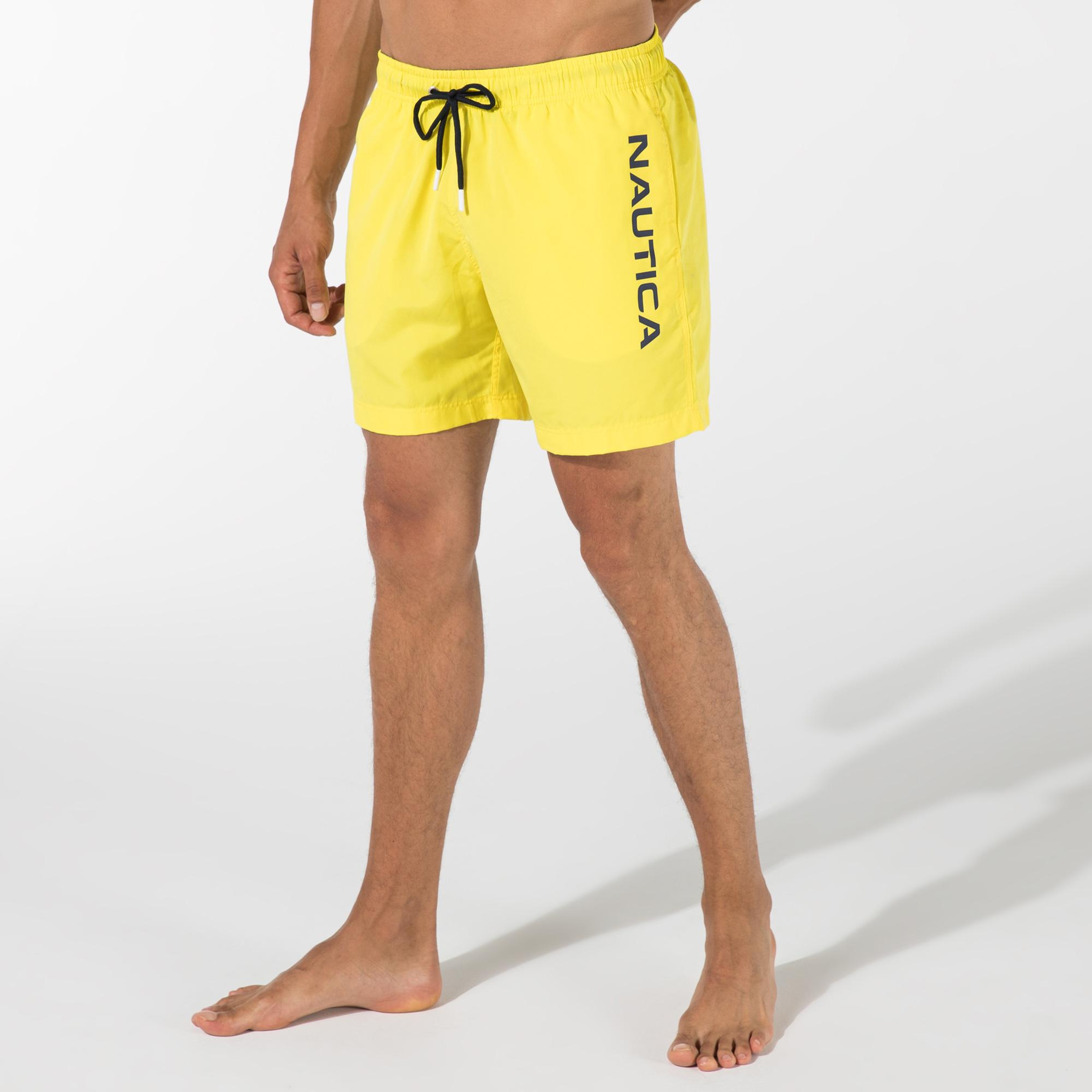 Nautica Erkek Sarı Regular Fit Deniz Şortu