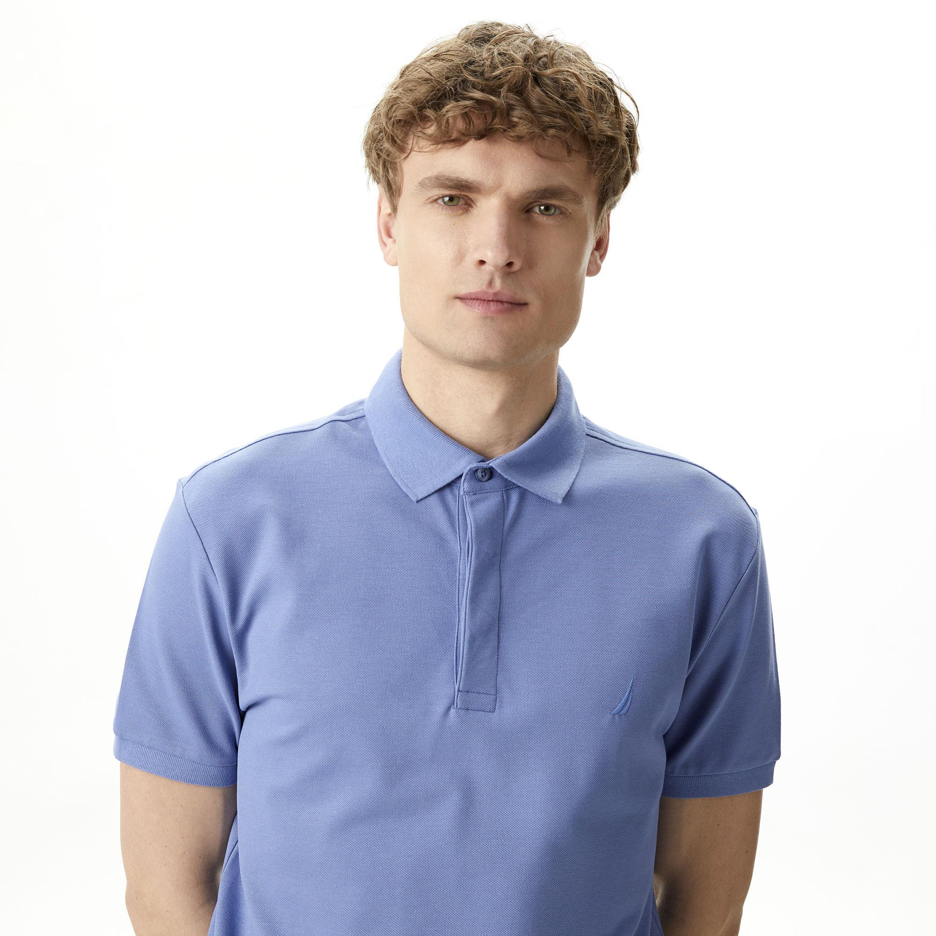 Nautica Erkek Mavi Slim Fit Polo Yaka T-Shirt