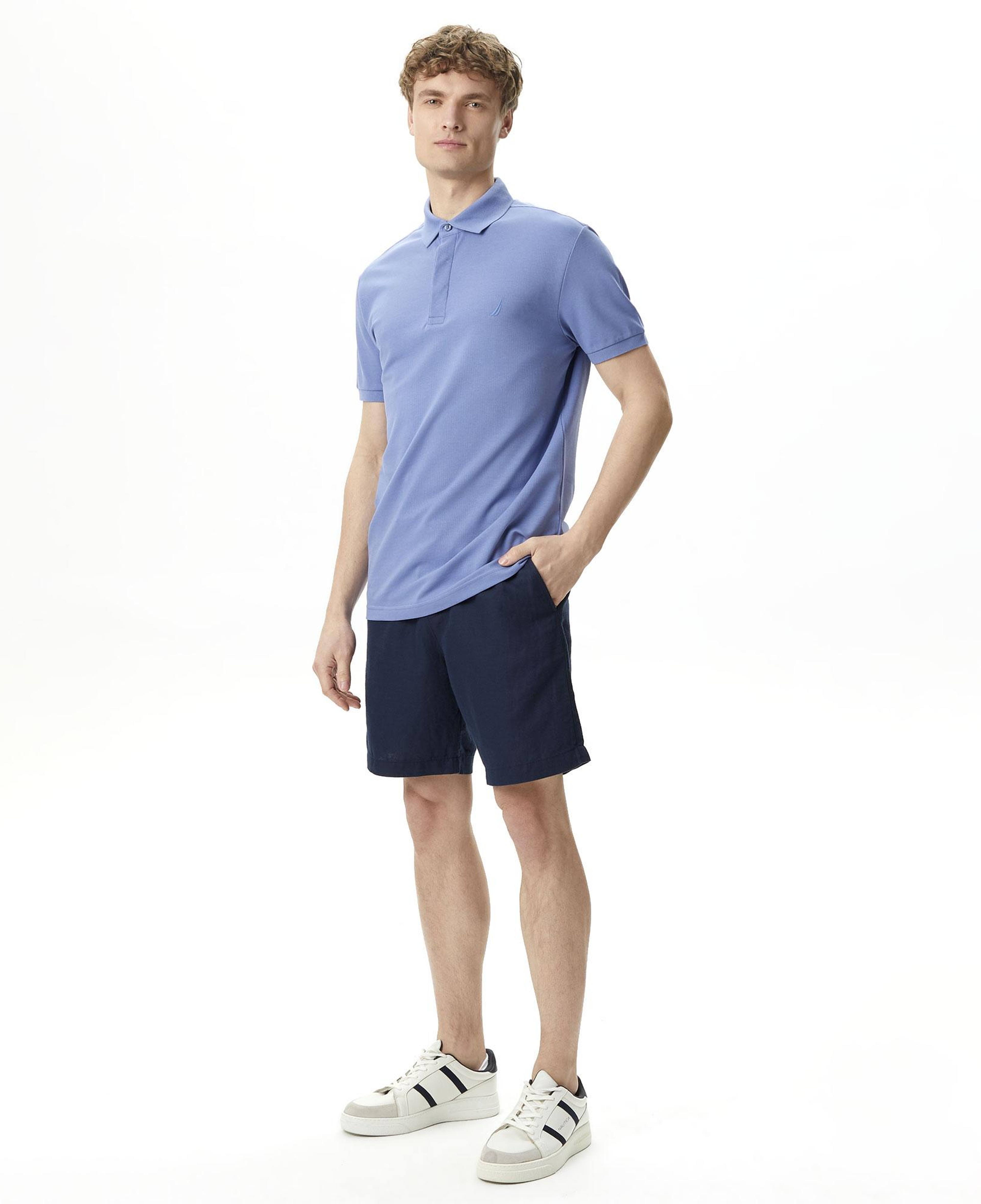 Nautica Erkek Mavi Slim Fit Polo Yaka T-Shirt