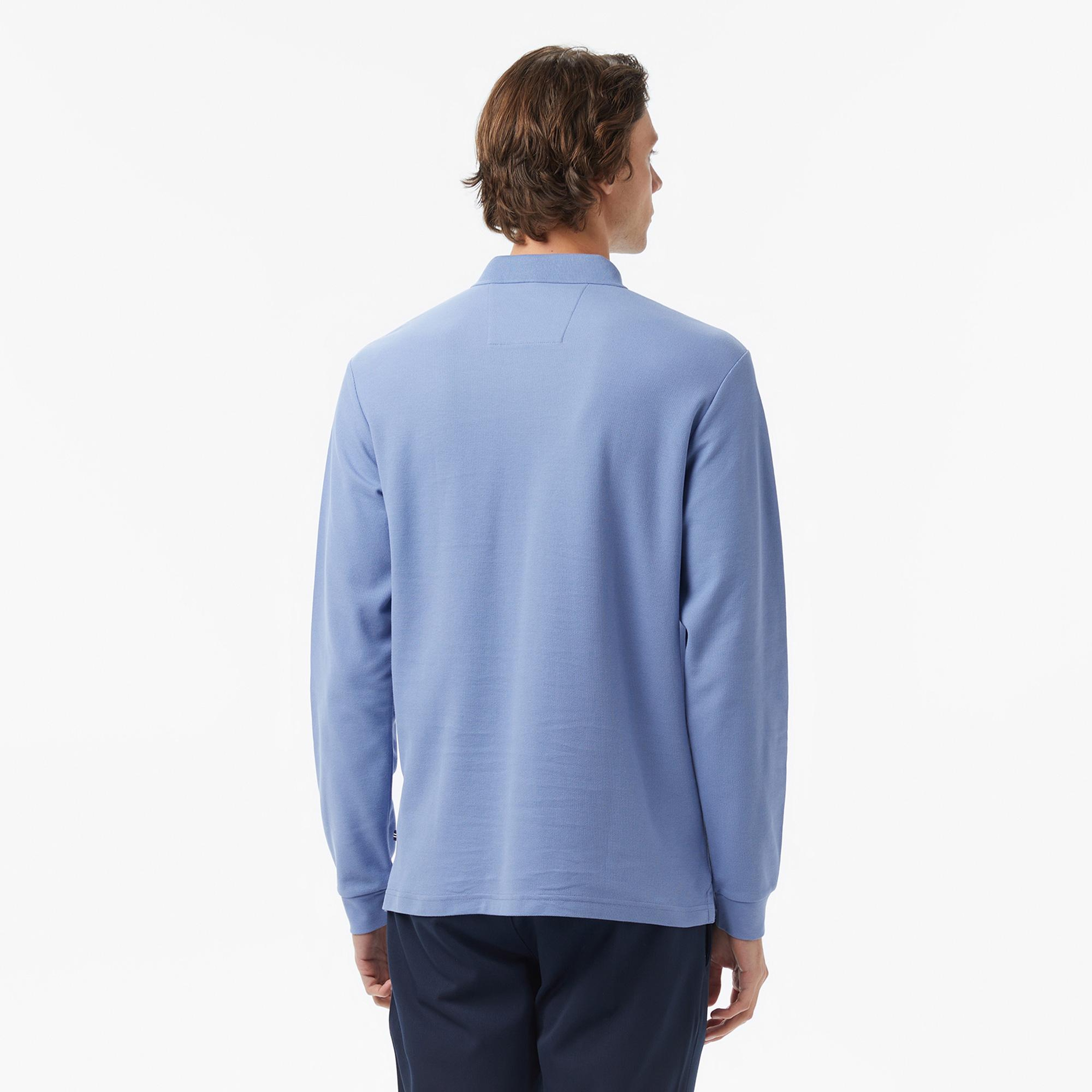 Nautica Erkek Mavi Classic Fit Uzun Kollu Polo Yaka T-Shirt