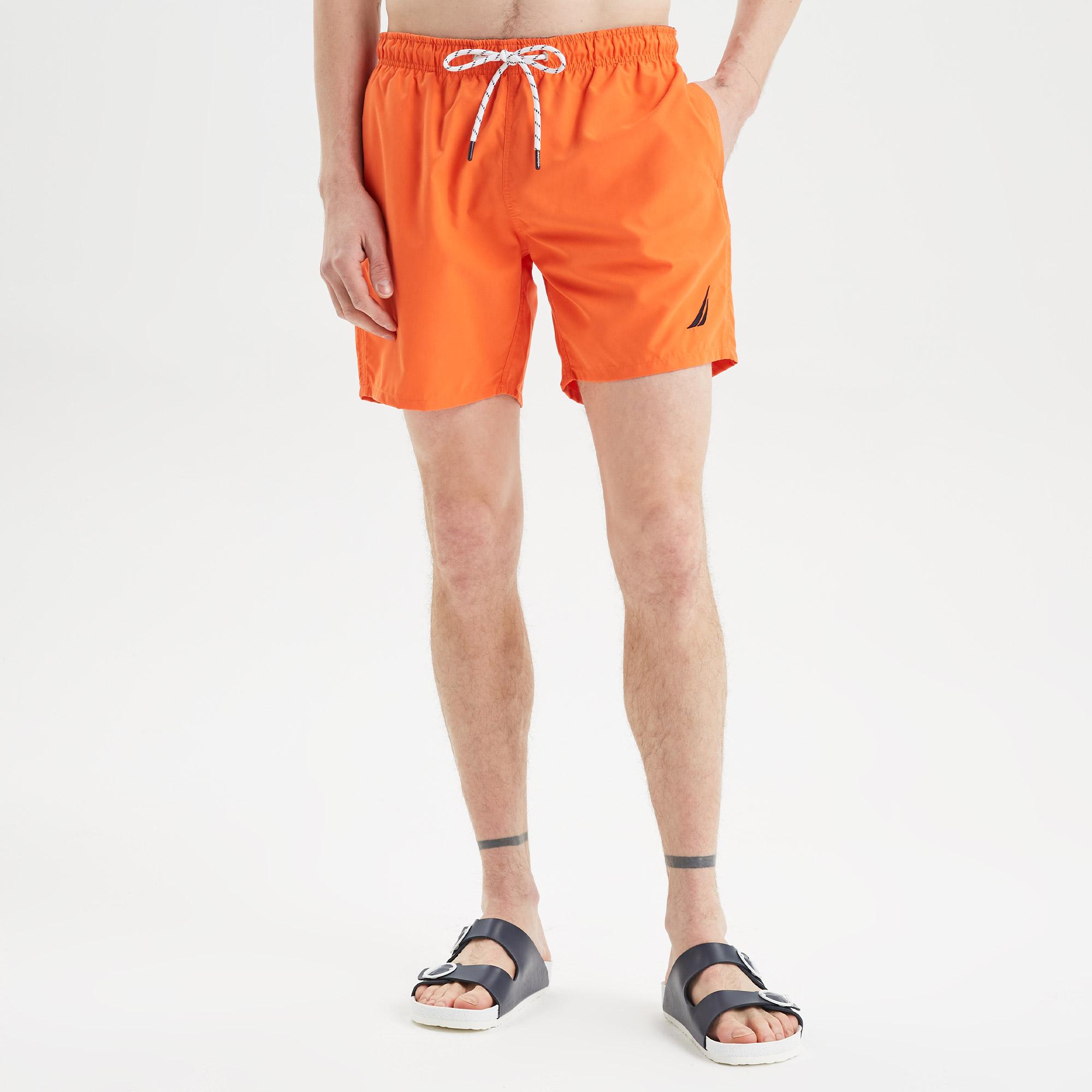 Nautica Erkek Turuncu Regular Fit Deniz Şortu