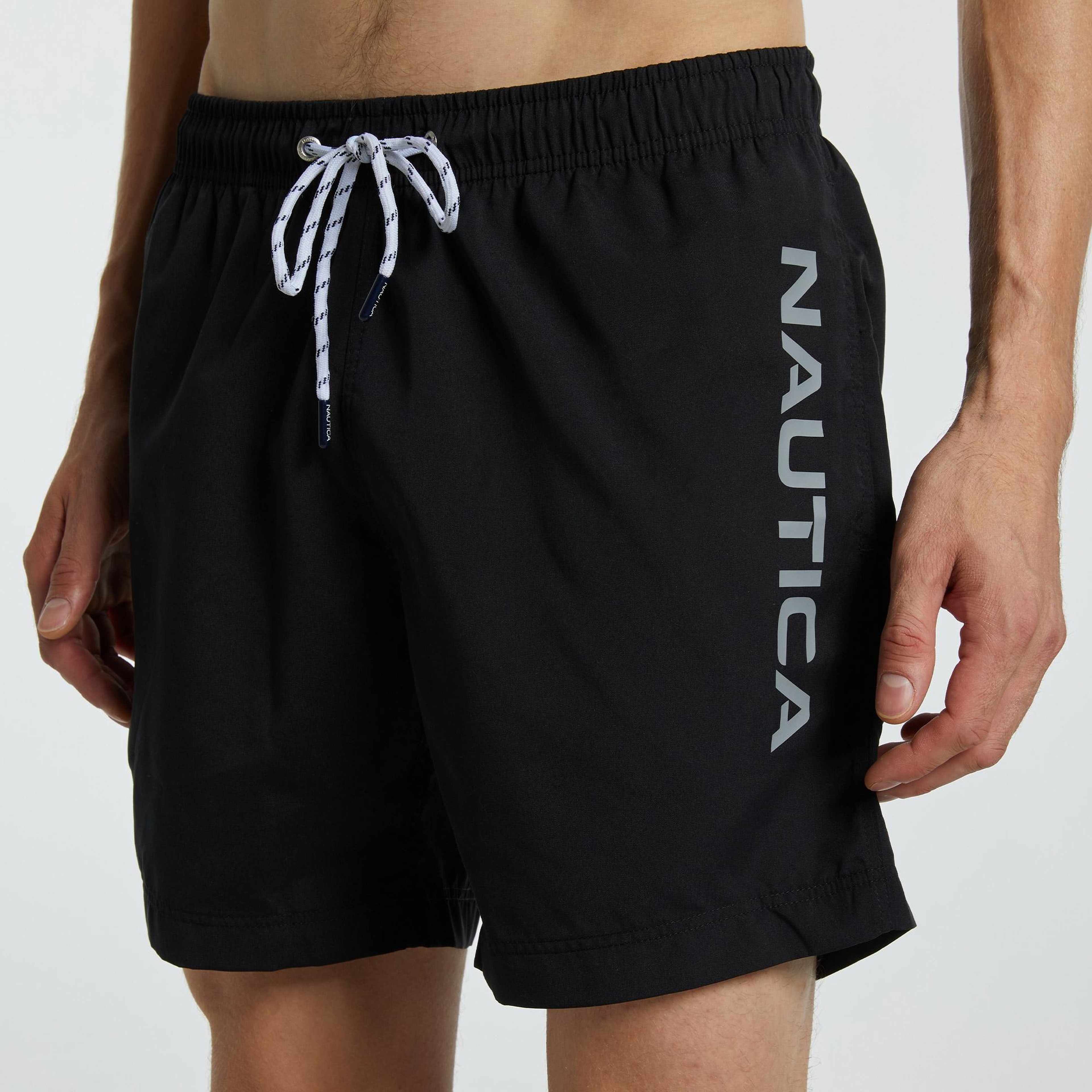 Nautica Erkek Siyah Regular Fit Deniz Şortu