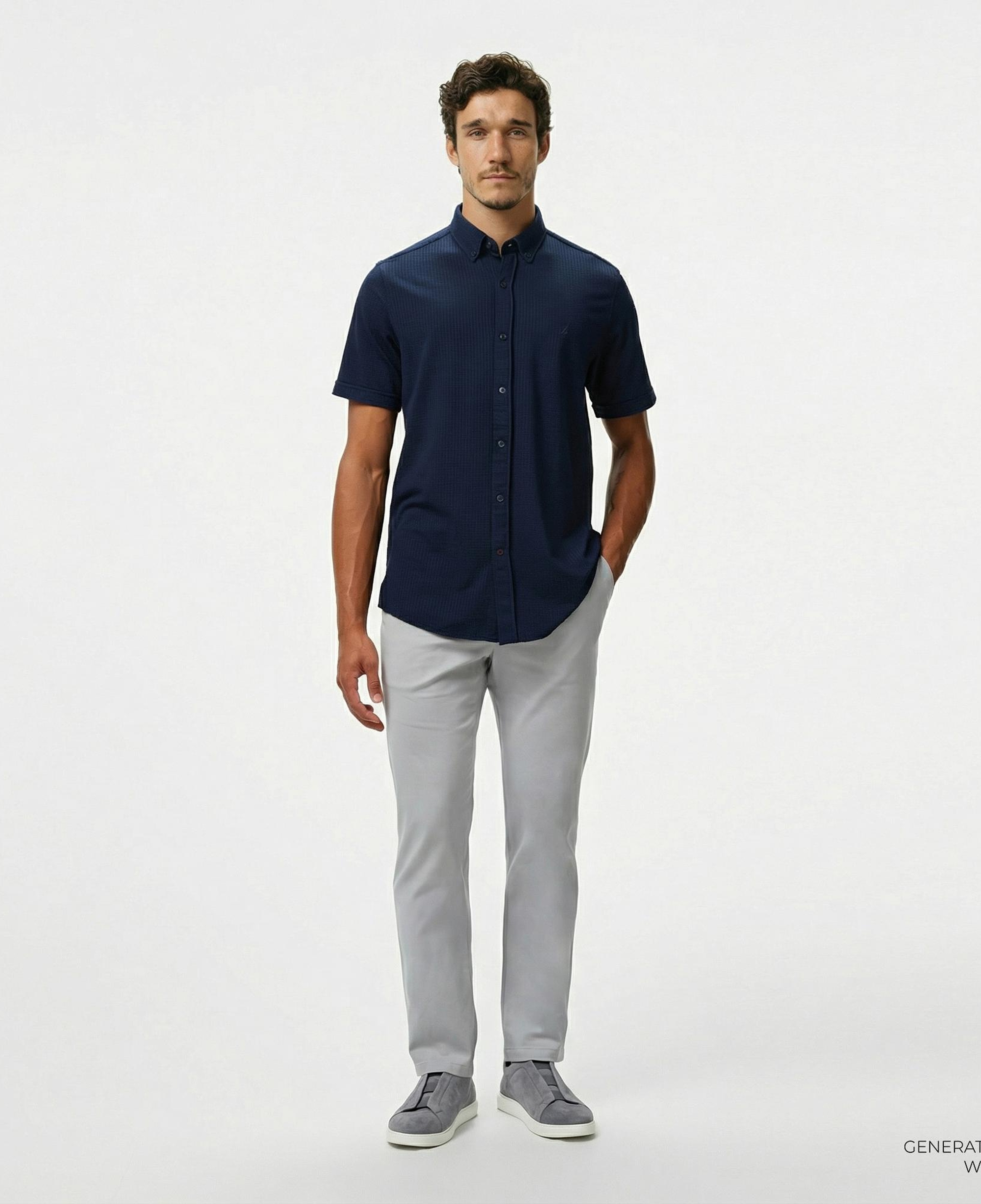 Nautica Erkek Gri Slim Fit Pantolon