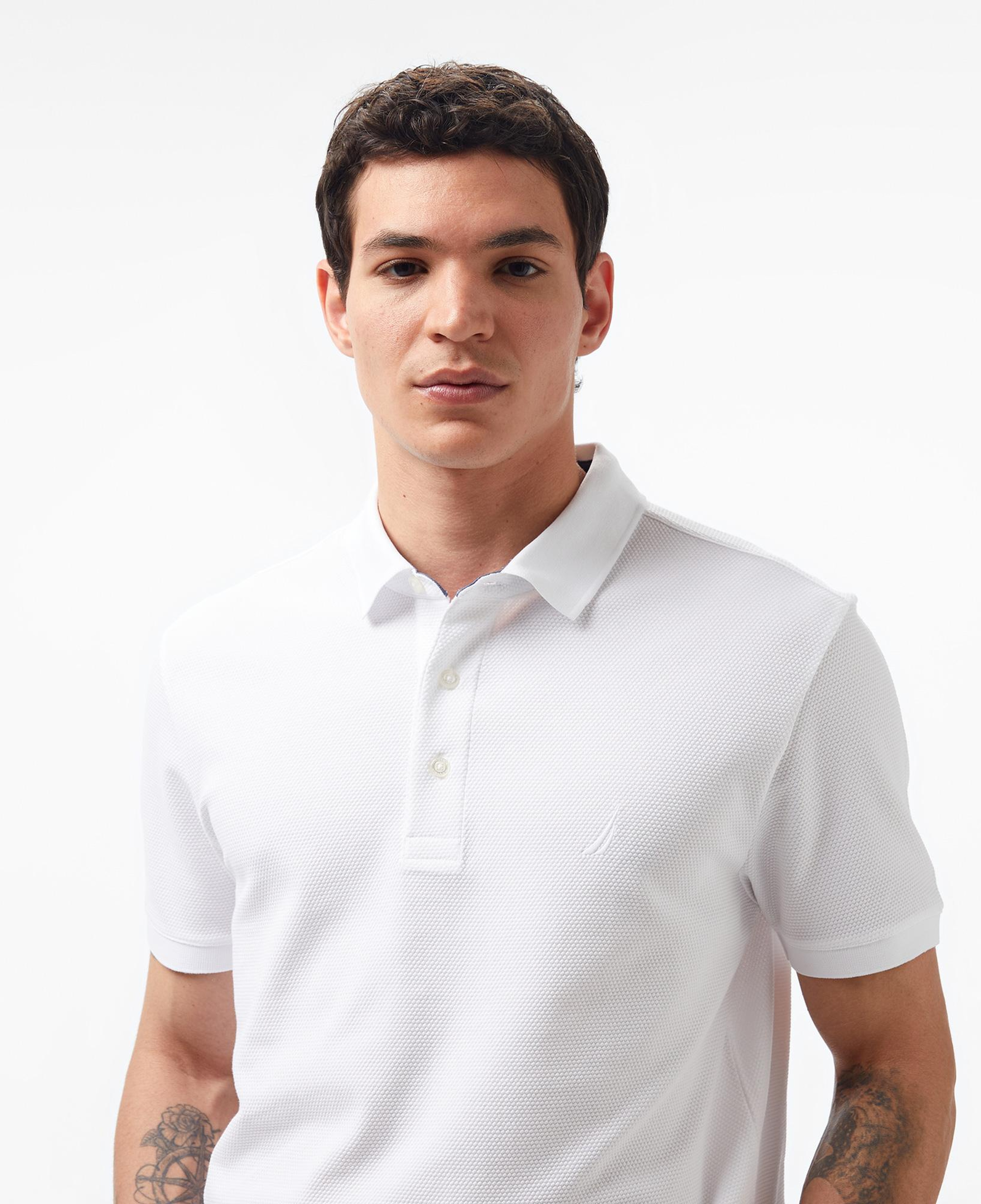 Nautica Erkek Beyaz Slim Fit Kısa Kollu Polo Yaka T-Shirt