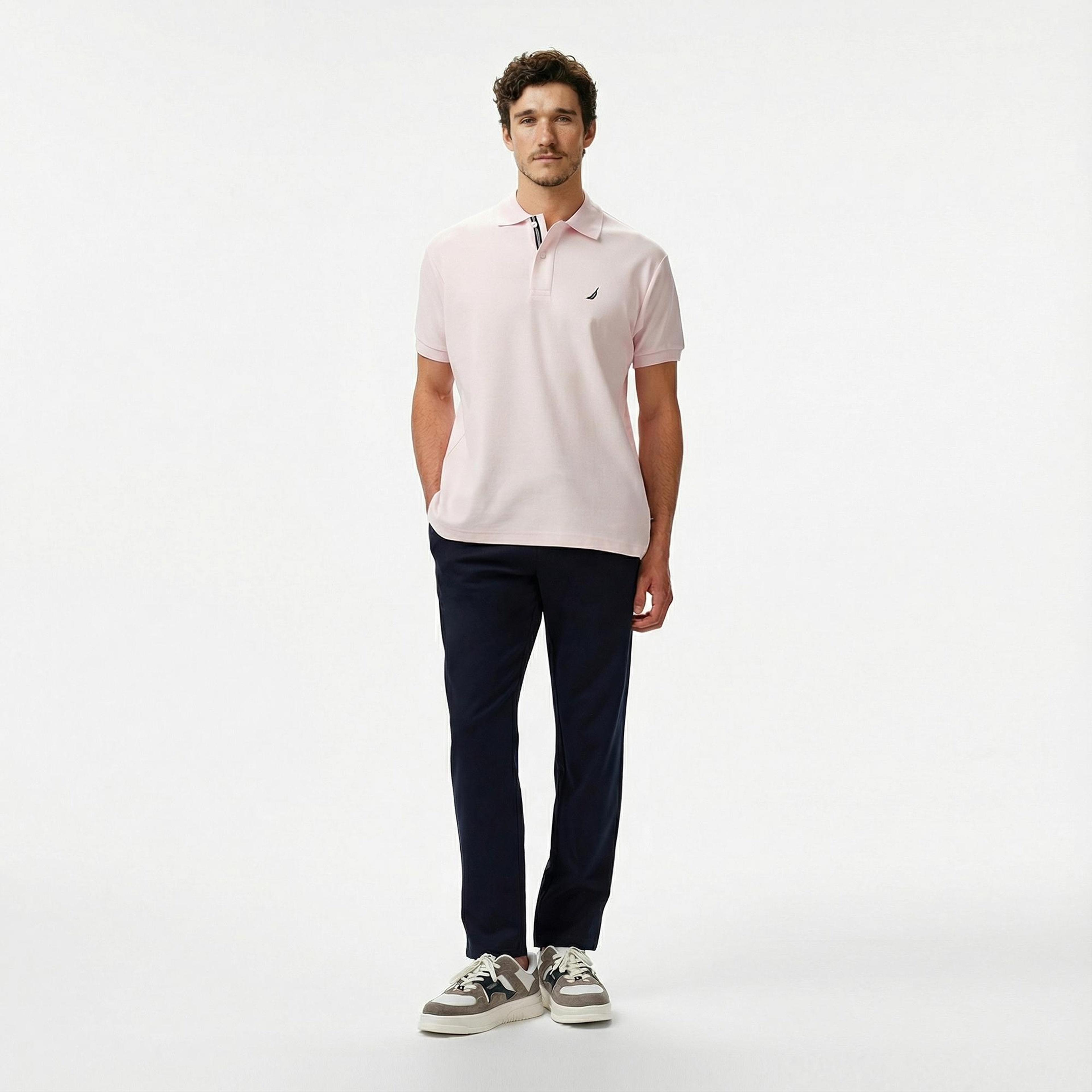 Nautica Erkek Pembe Classic Fit Polo Yaka T-Shirt