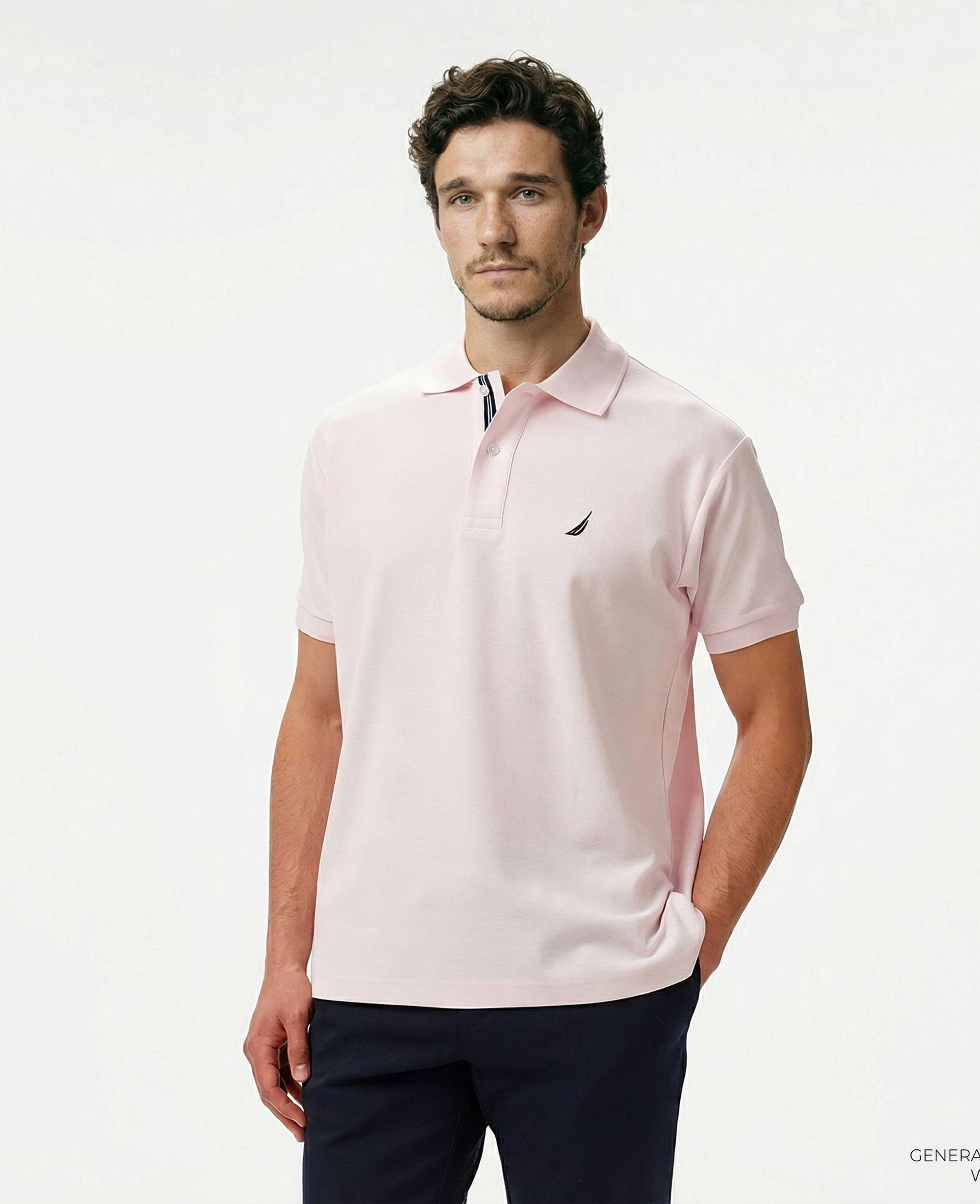 Nautica Erkek Pembe Classic Fit Polo Yaka T-Shirt