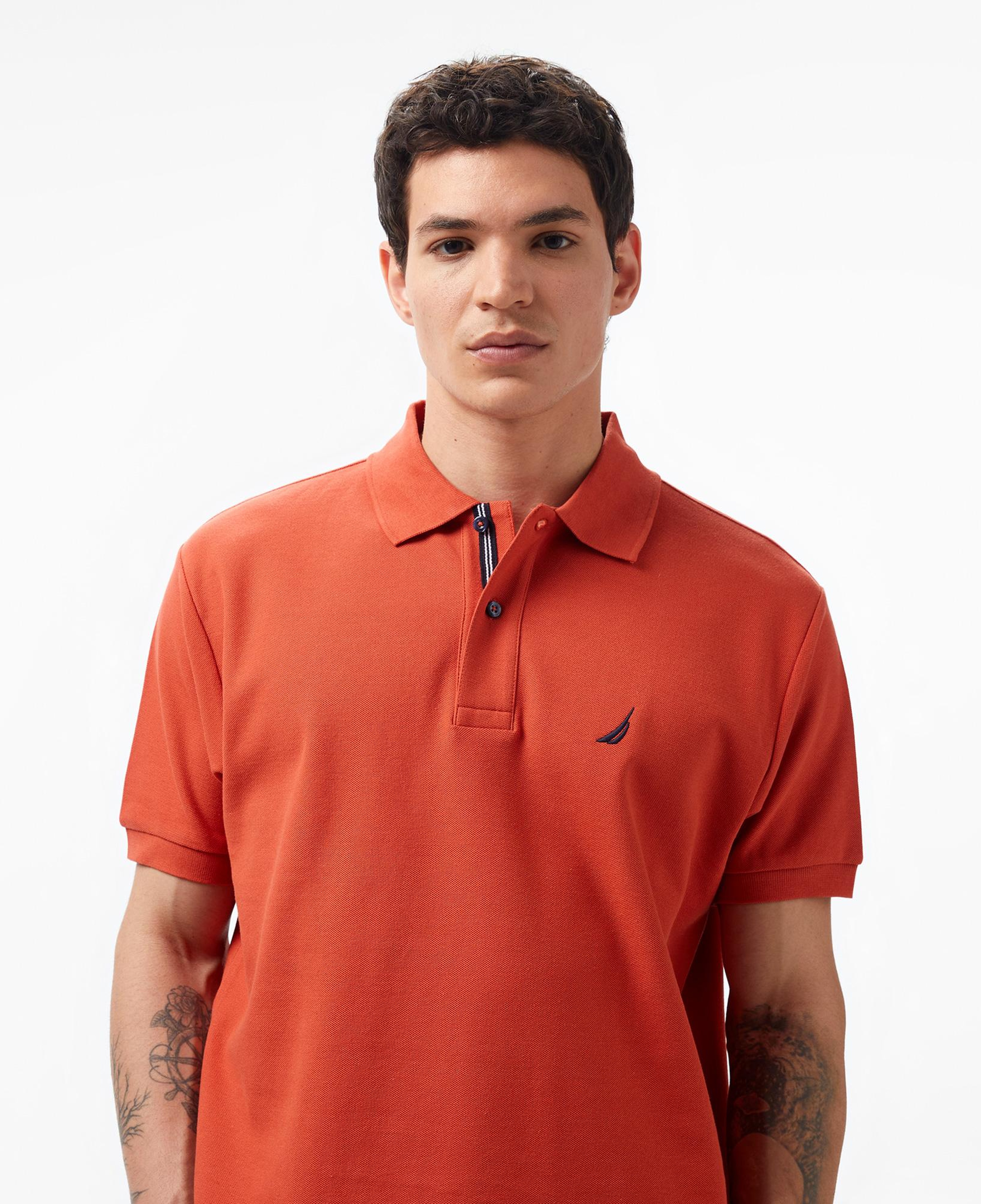 Nautica Erkek Kırmızı Classic Fit Kısa Kollu Polo Yaka T-Shirt