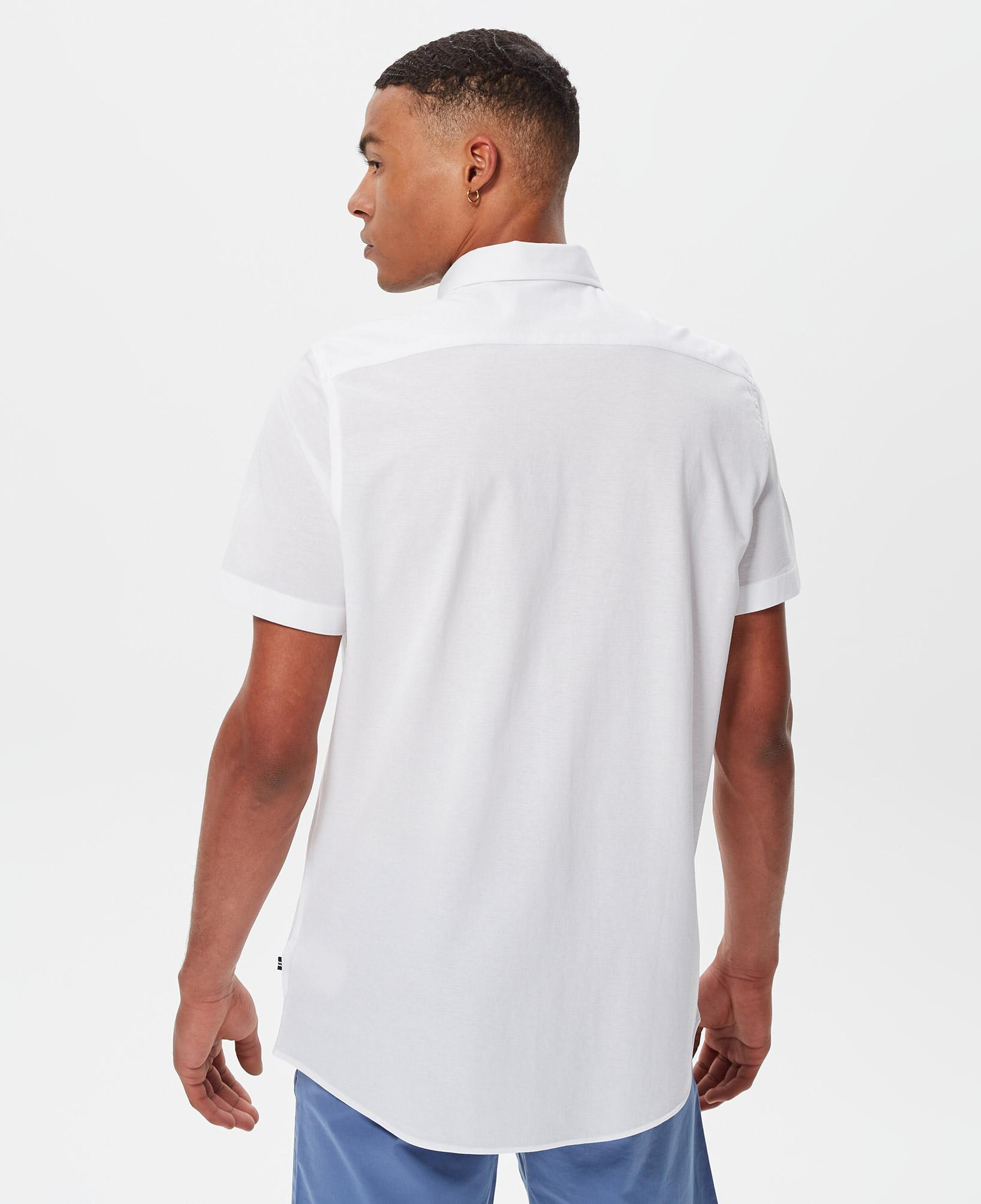 Nautica Erkek Beyaz Slim Fit Kısa Kollu Gömlek