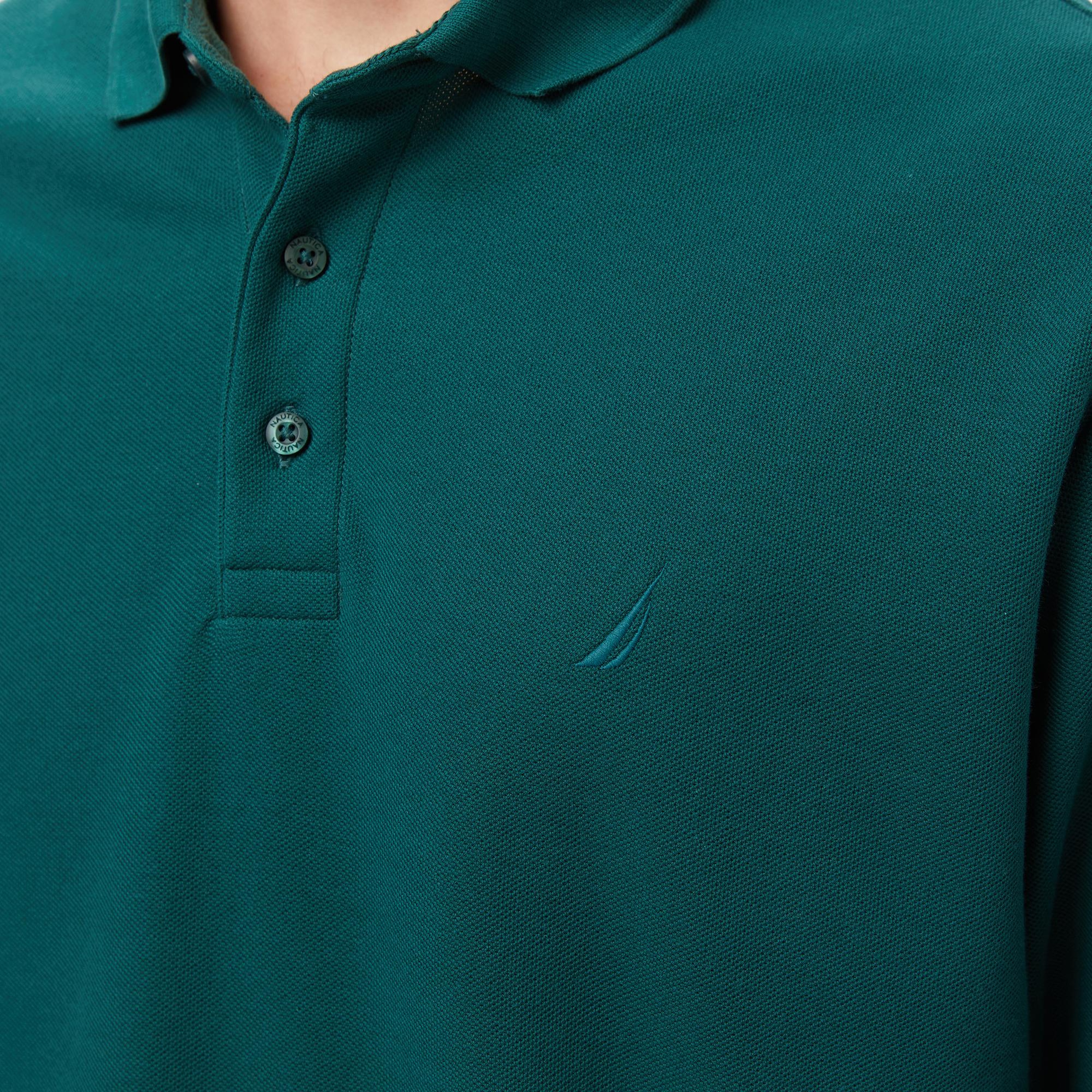 Nautica Erkek Yeşil Classic Fit Uzun Kollu Polo Yaka T-Shirt