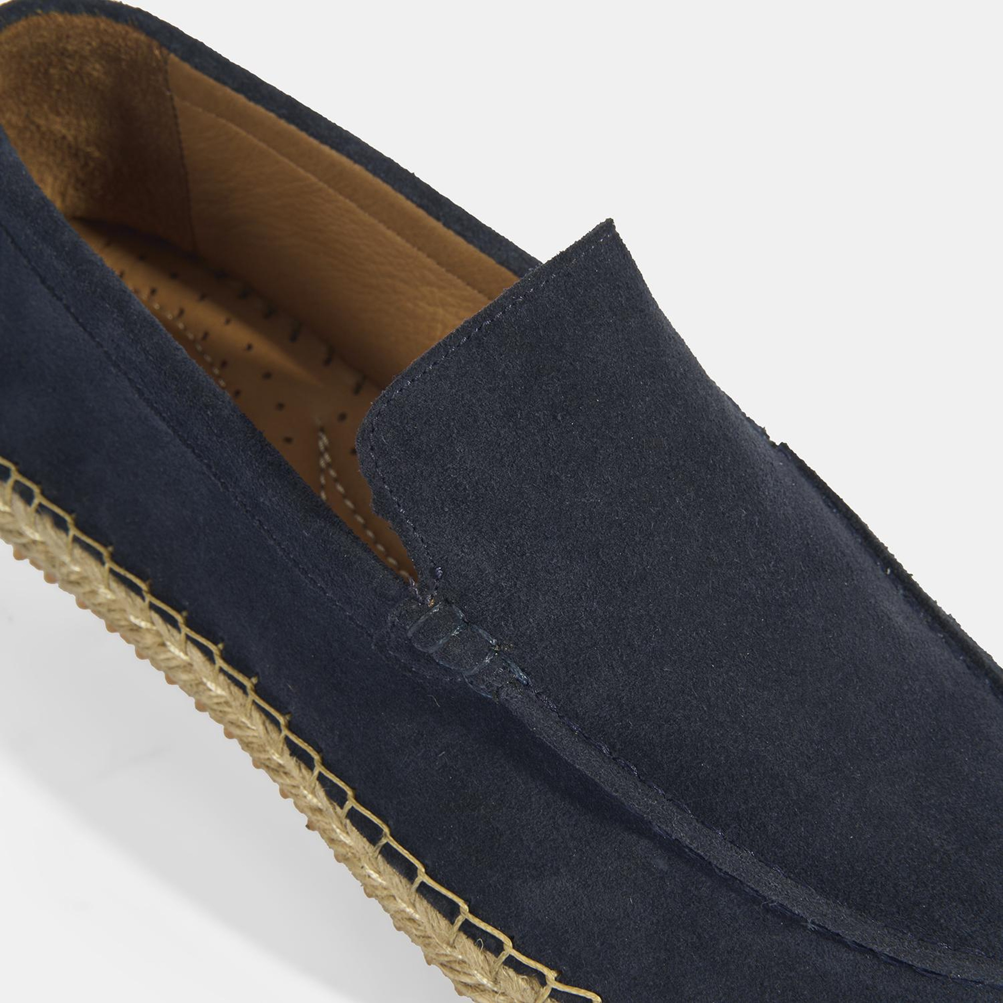 Erkek Lacivert Slip-On Süet Espadril