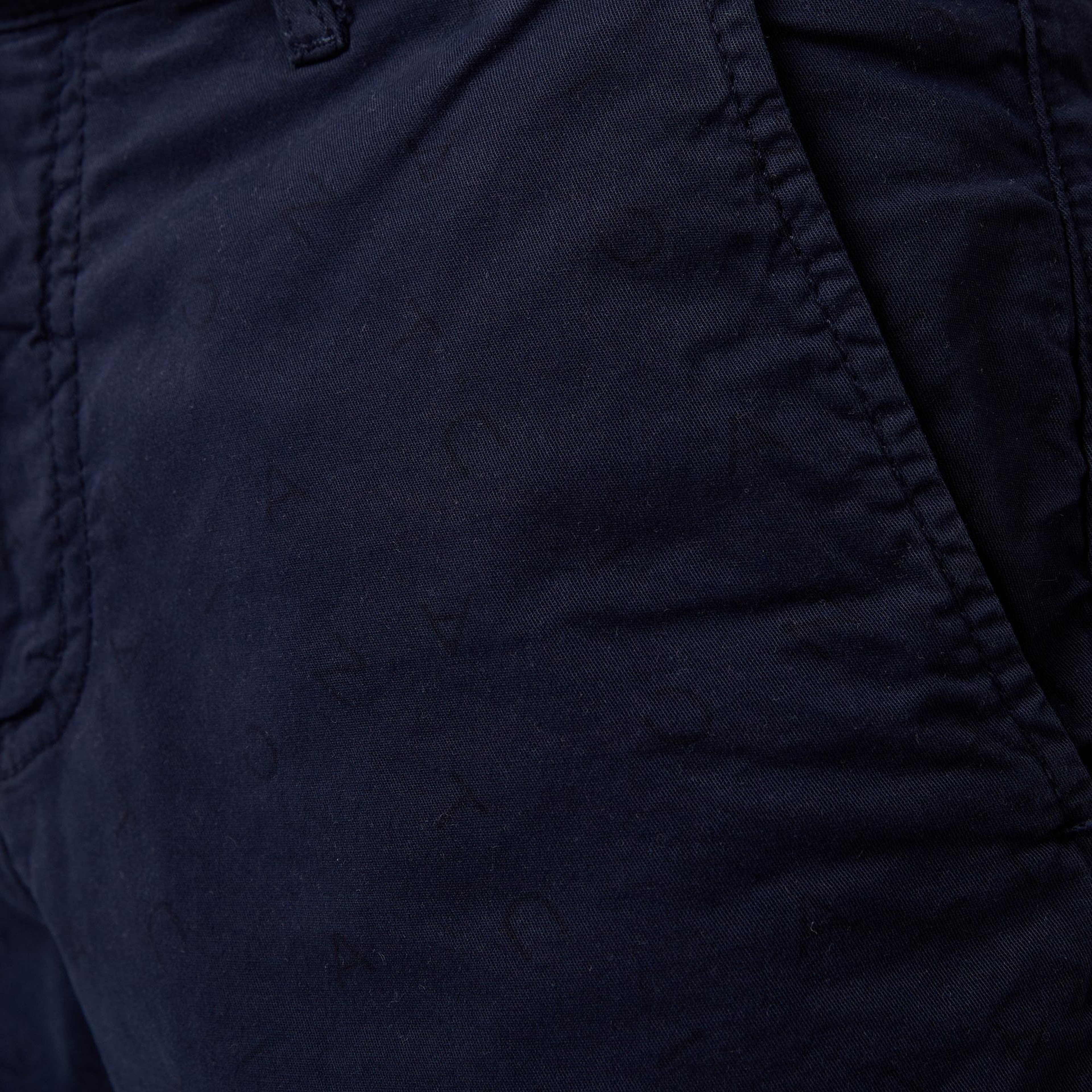 Nautica Erkek Lacivert Slim Fit Baskılı Bermuda