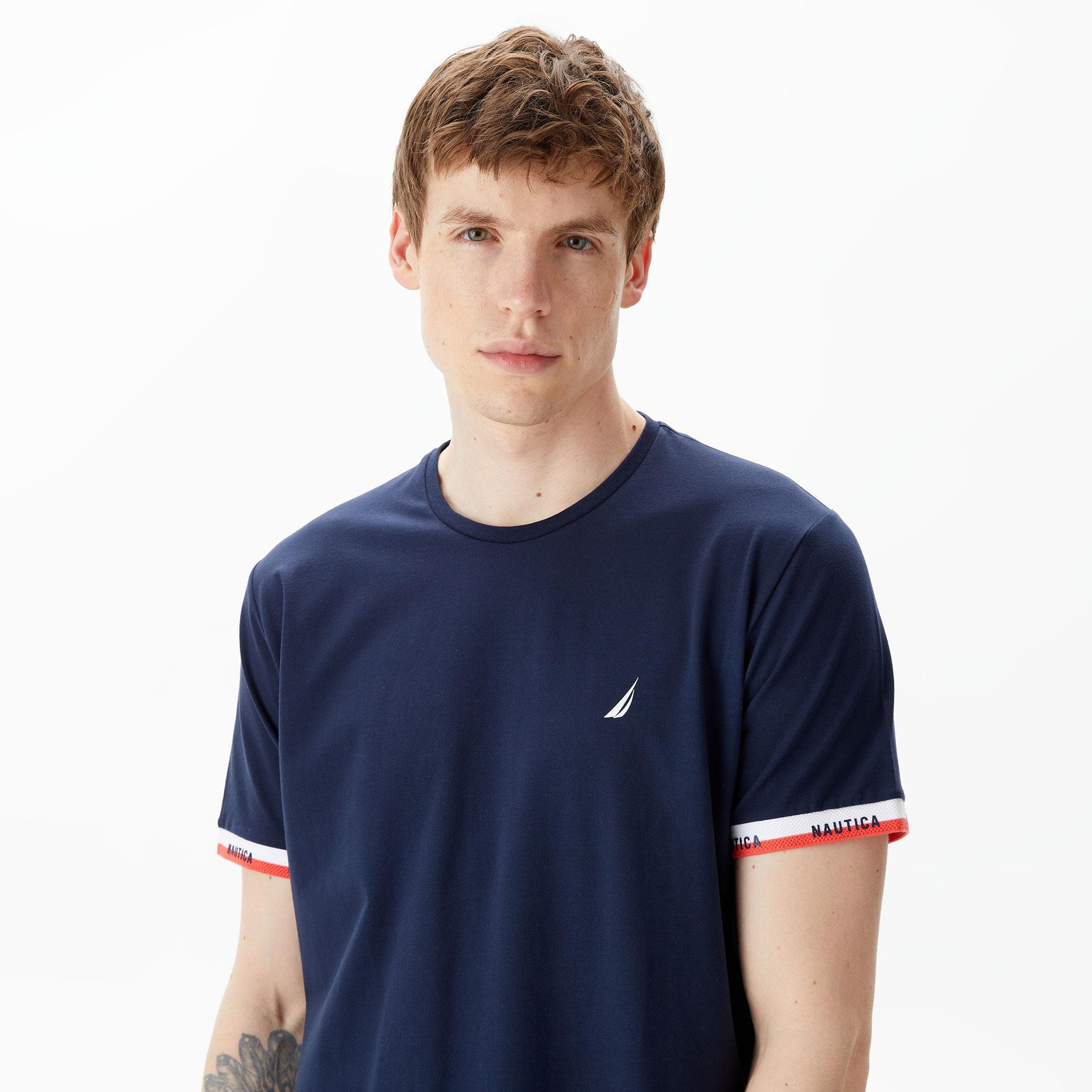 Nautica Erkek Lacivert Standart Fit T-Shirt