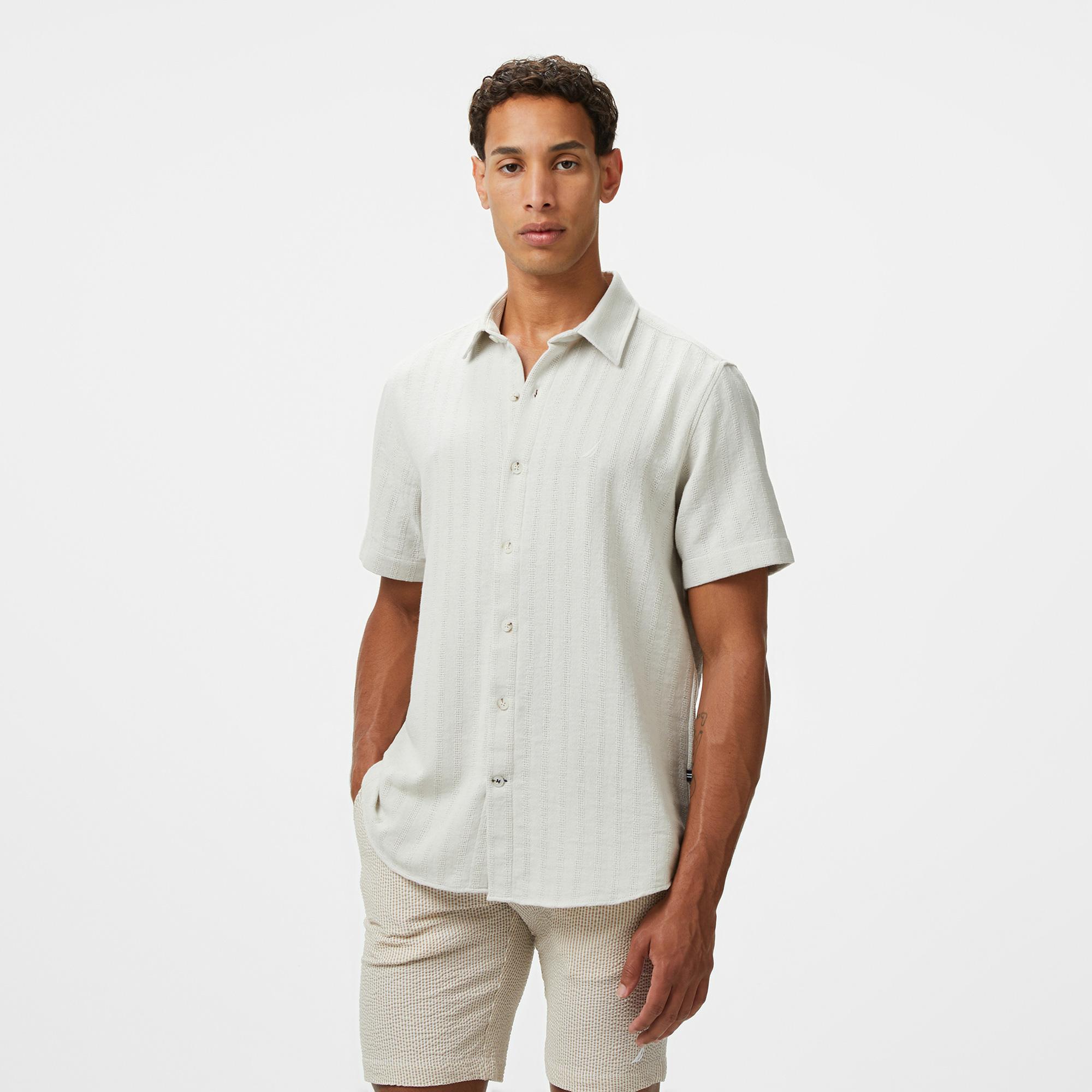 Nautica Erkek Bej Classic Fit Gömlek