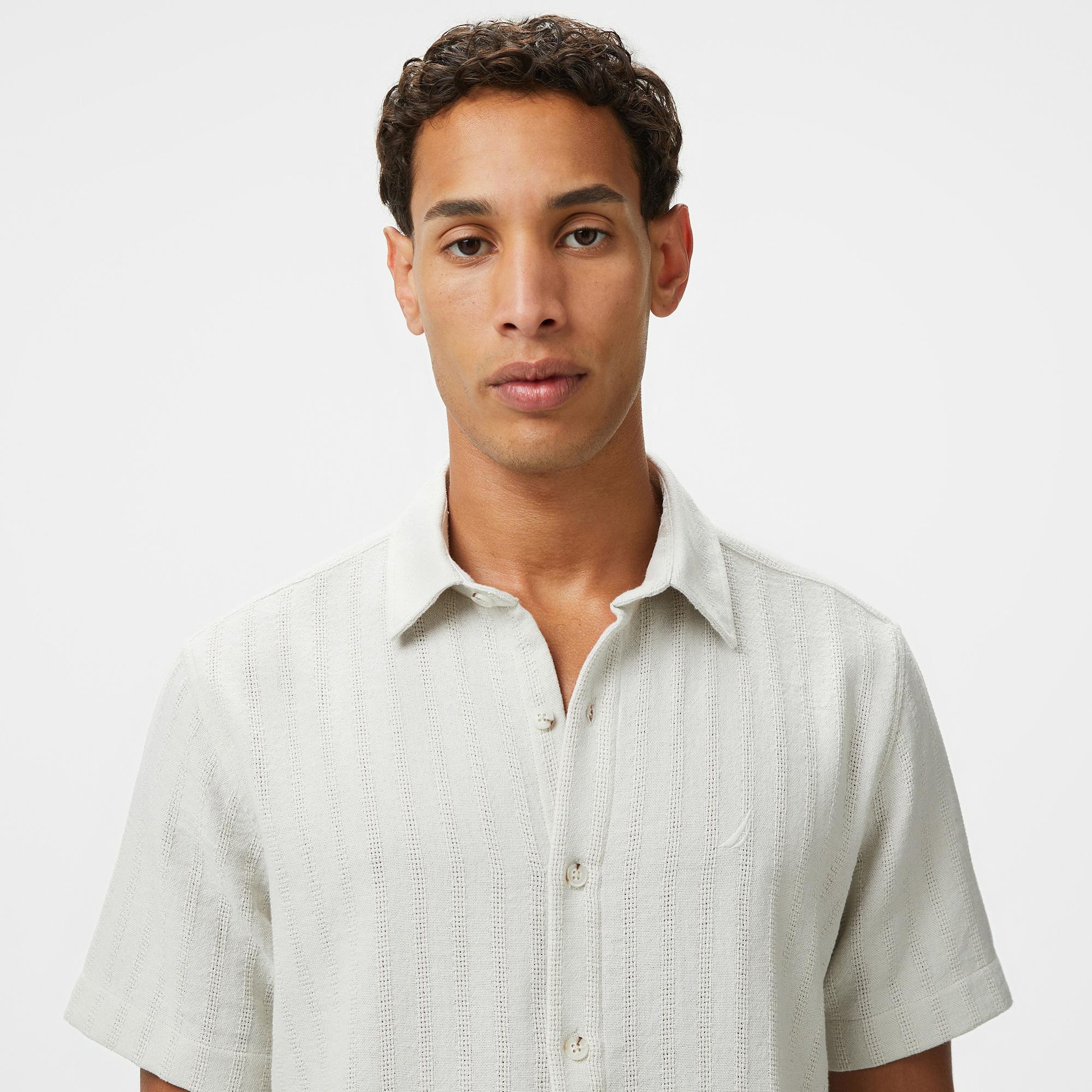 Nautica Erkek Bej Classic Fit Gömlek