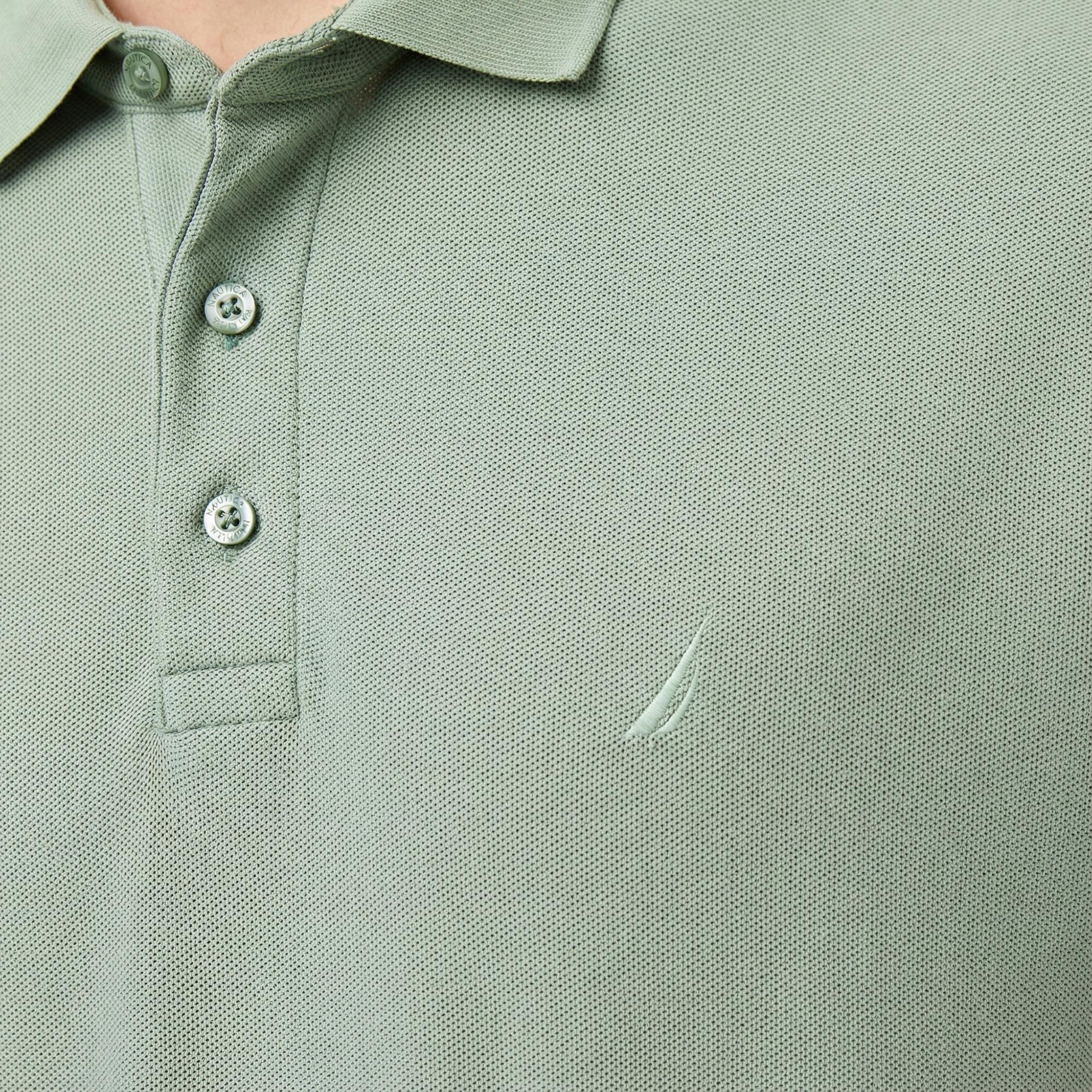 Nautica Erkek Yeşil Classic Fit Uzun Kollu Polo Yaka T-Shirt