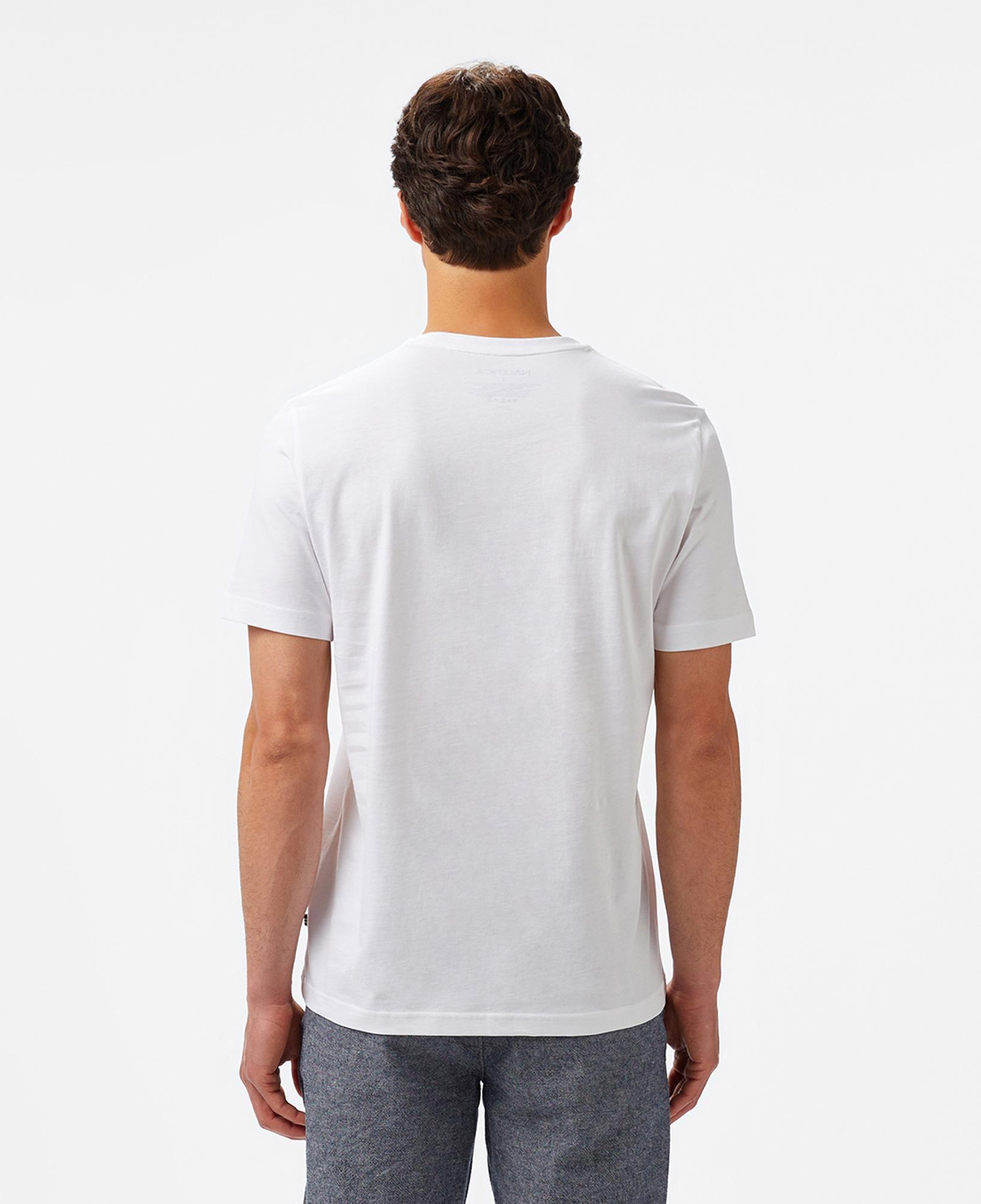 Nautica Erkek Beyaz Regular Fit Baskılı T-Shirt