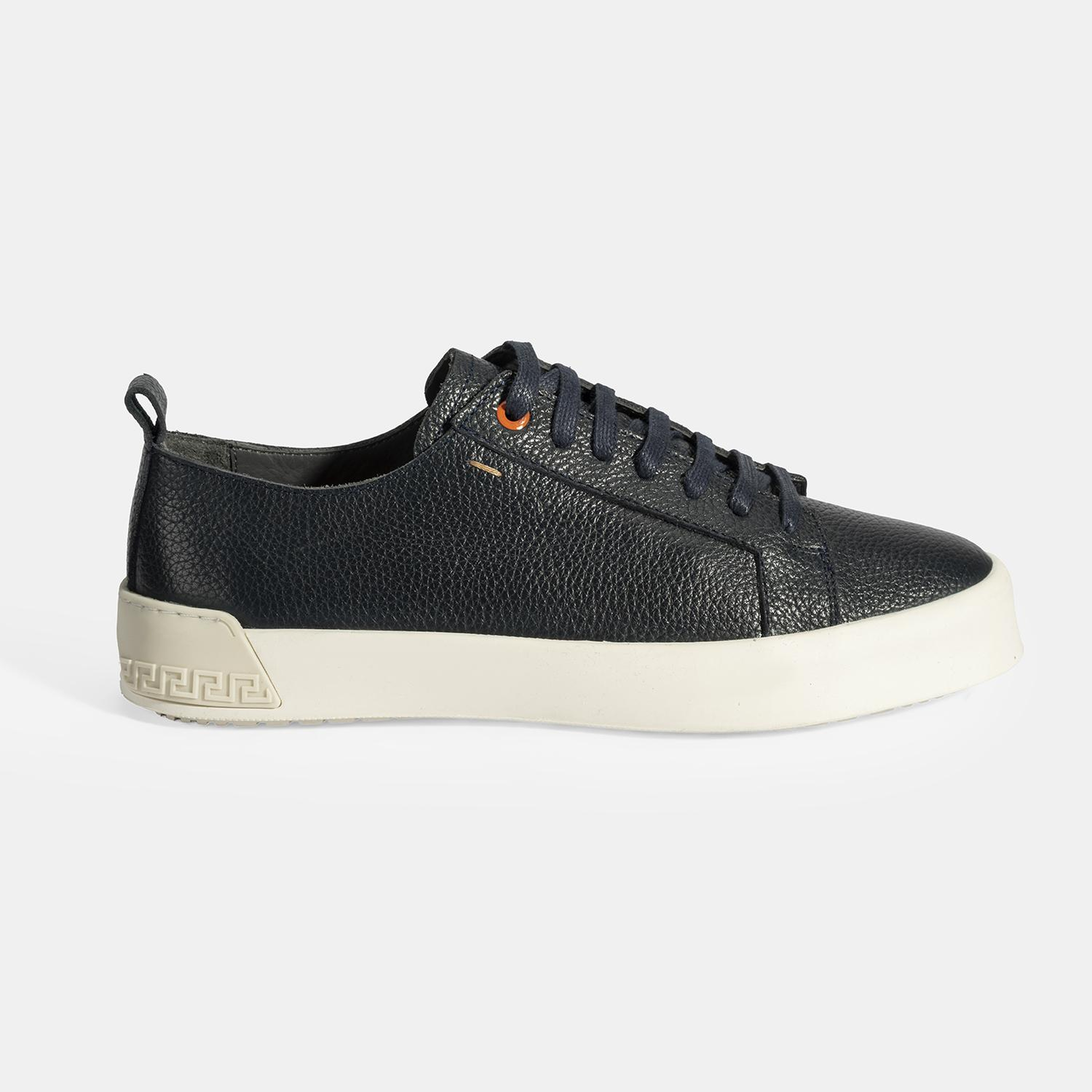 Erkek Lacivert Bağcıklı Deri Günlük Ayakkabı