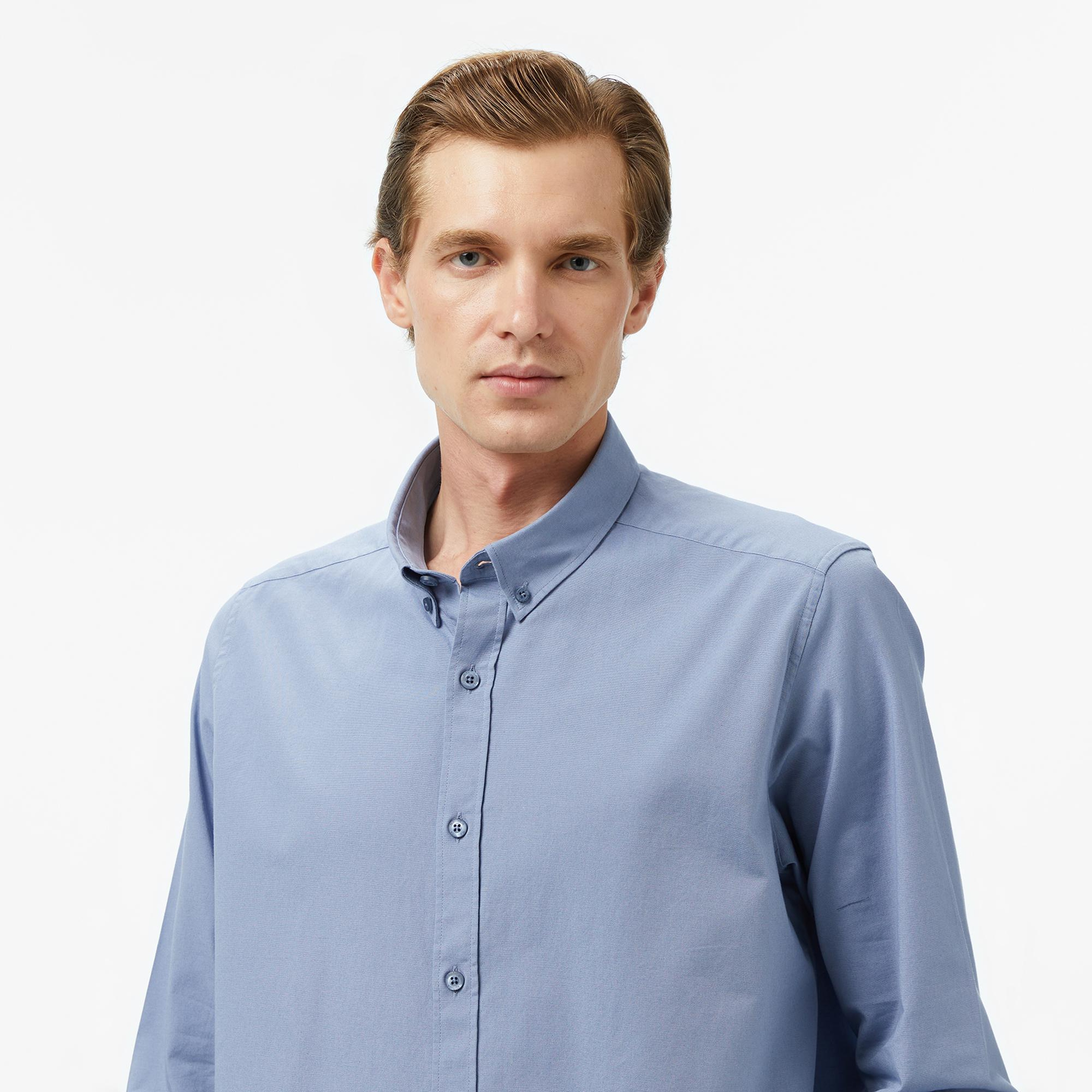 Nautica Erkek Mavi Classic Fit Gömlek