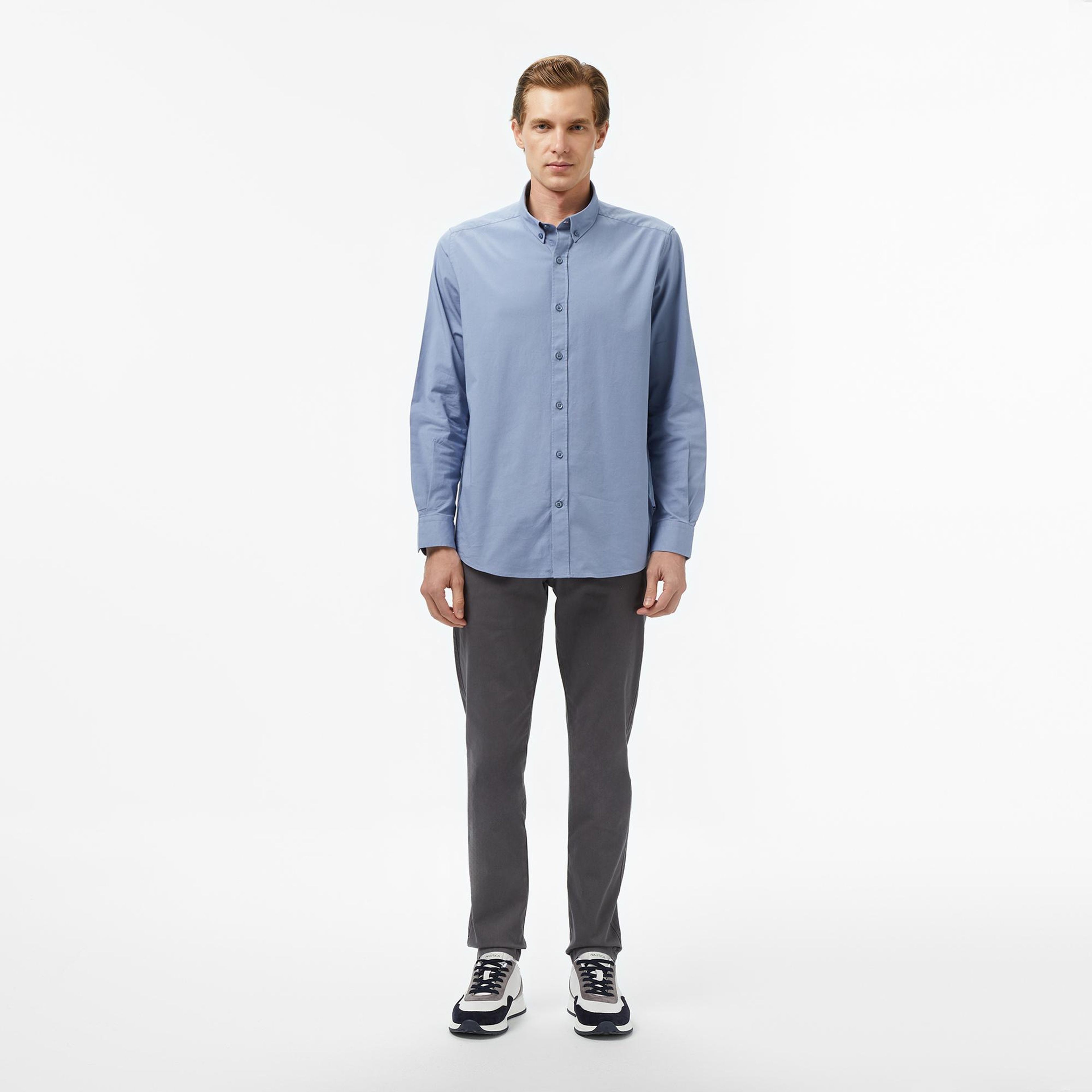 Nautica Erkek Mavi Classic Fit Gömlek