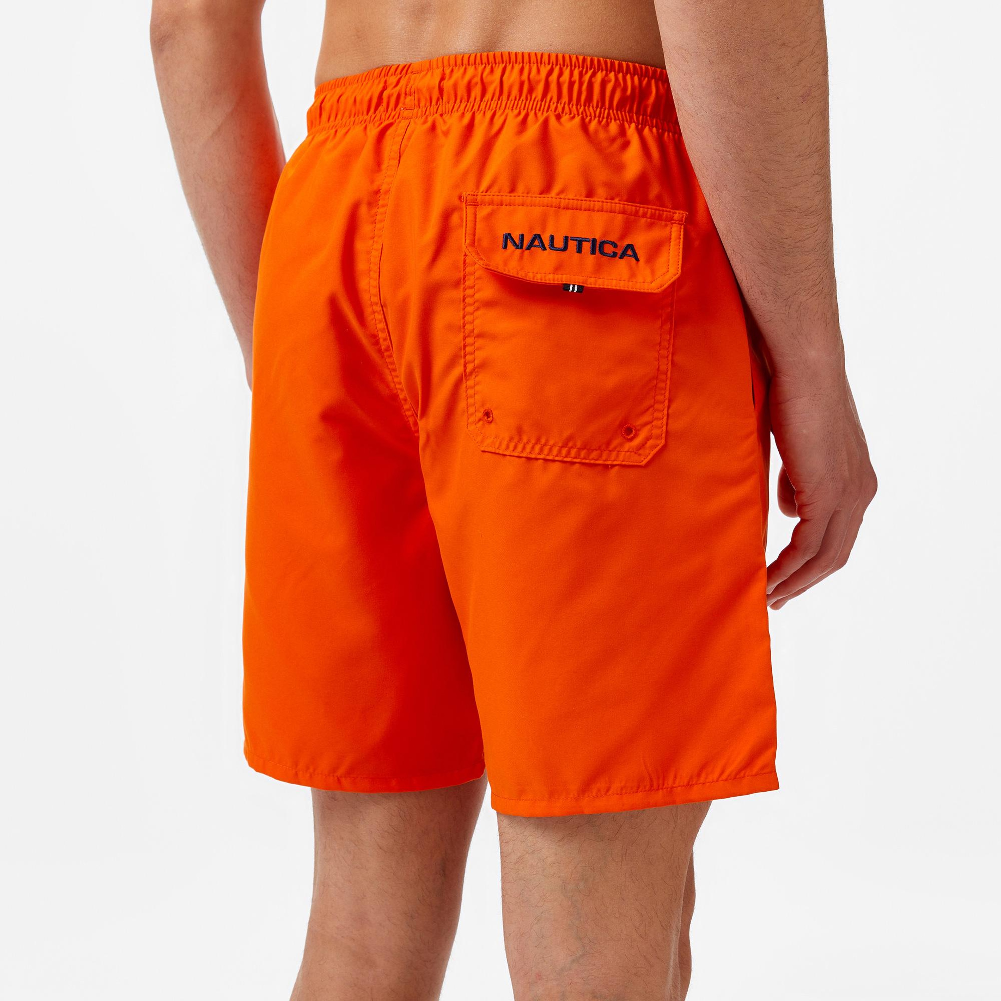 Nautica Erkek Turuncu Regular Fit Deniz Şortu