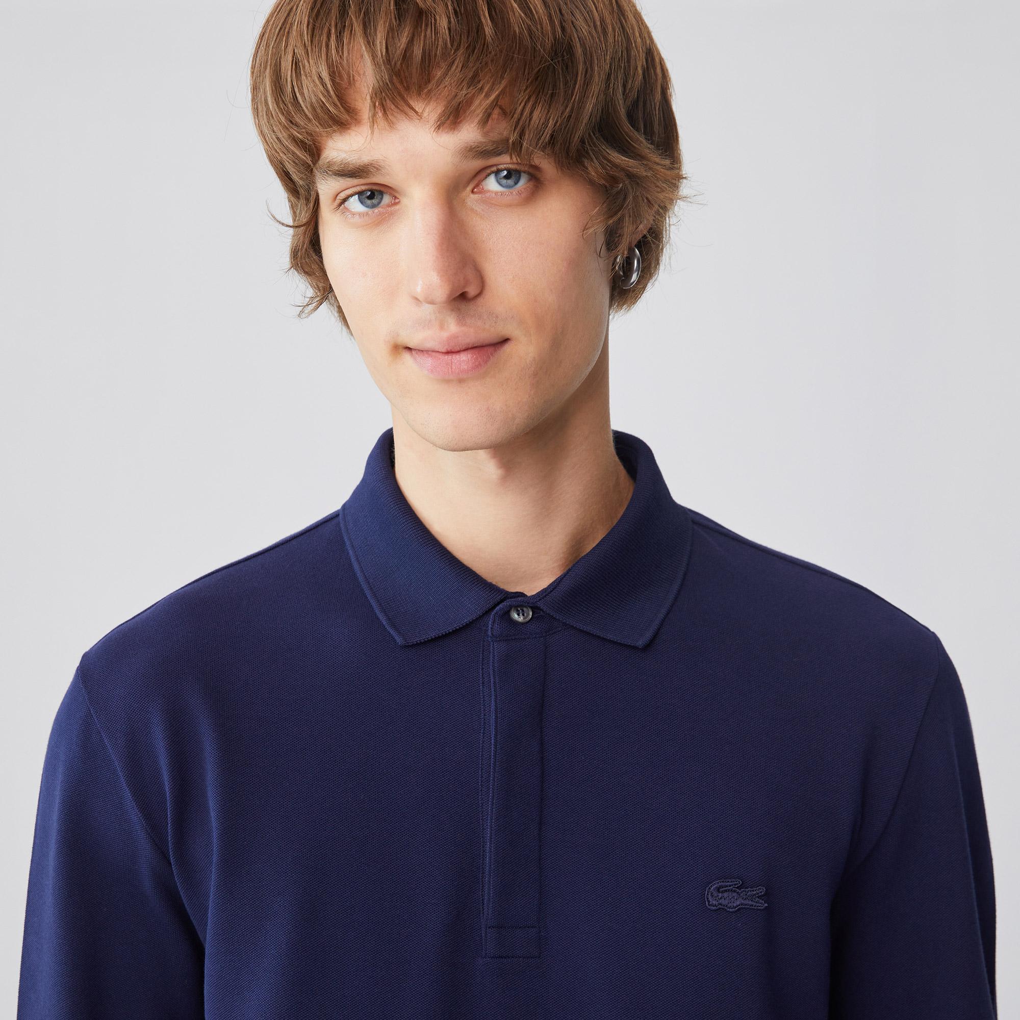 Lacoste Erkek Regular Fit Uzun Kollu Lacivert Paris Polo