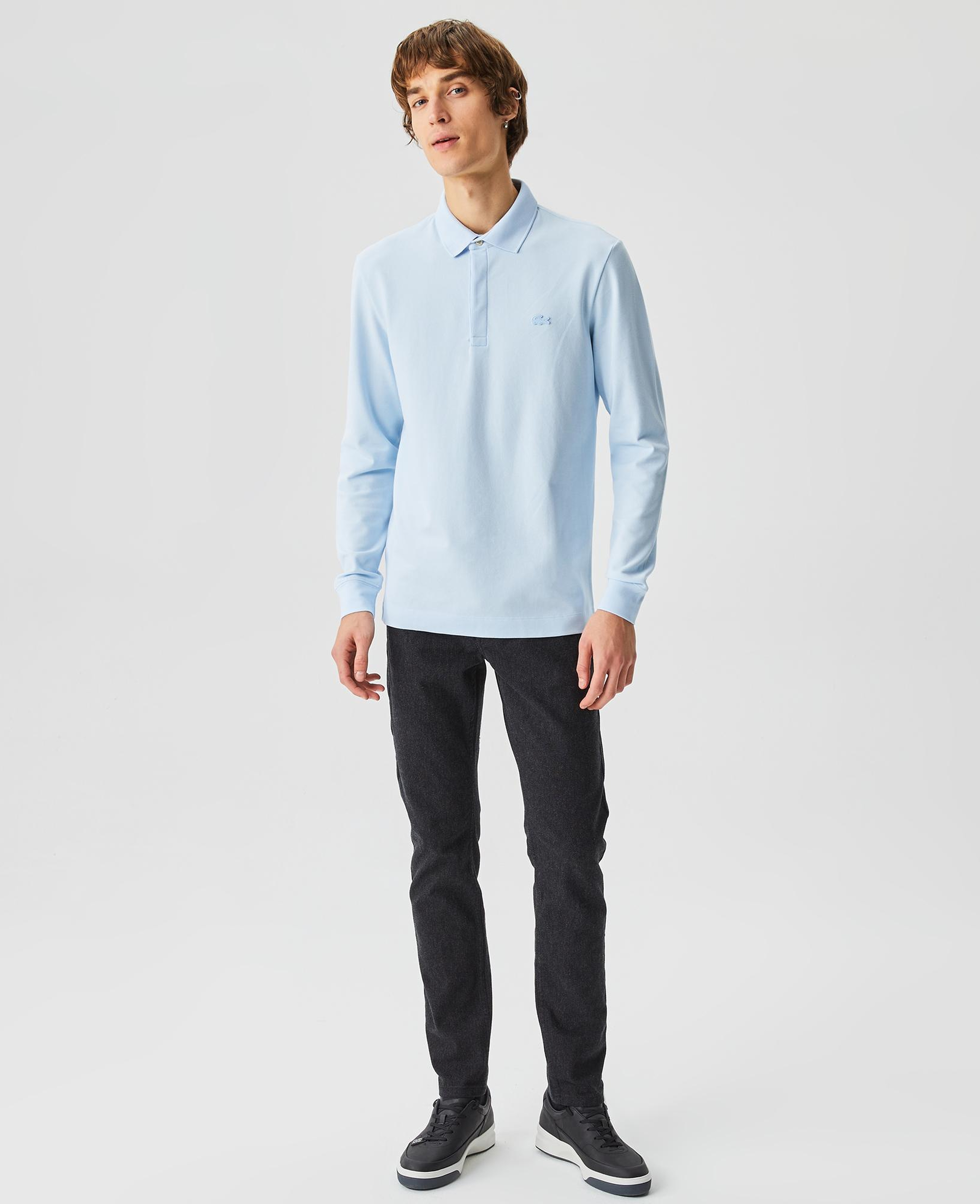 Lacoste Paris Erkek Regular Fit Uzun Kollu Mavi Polo