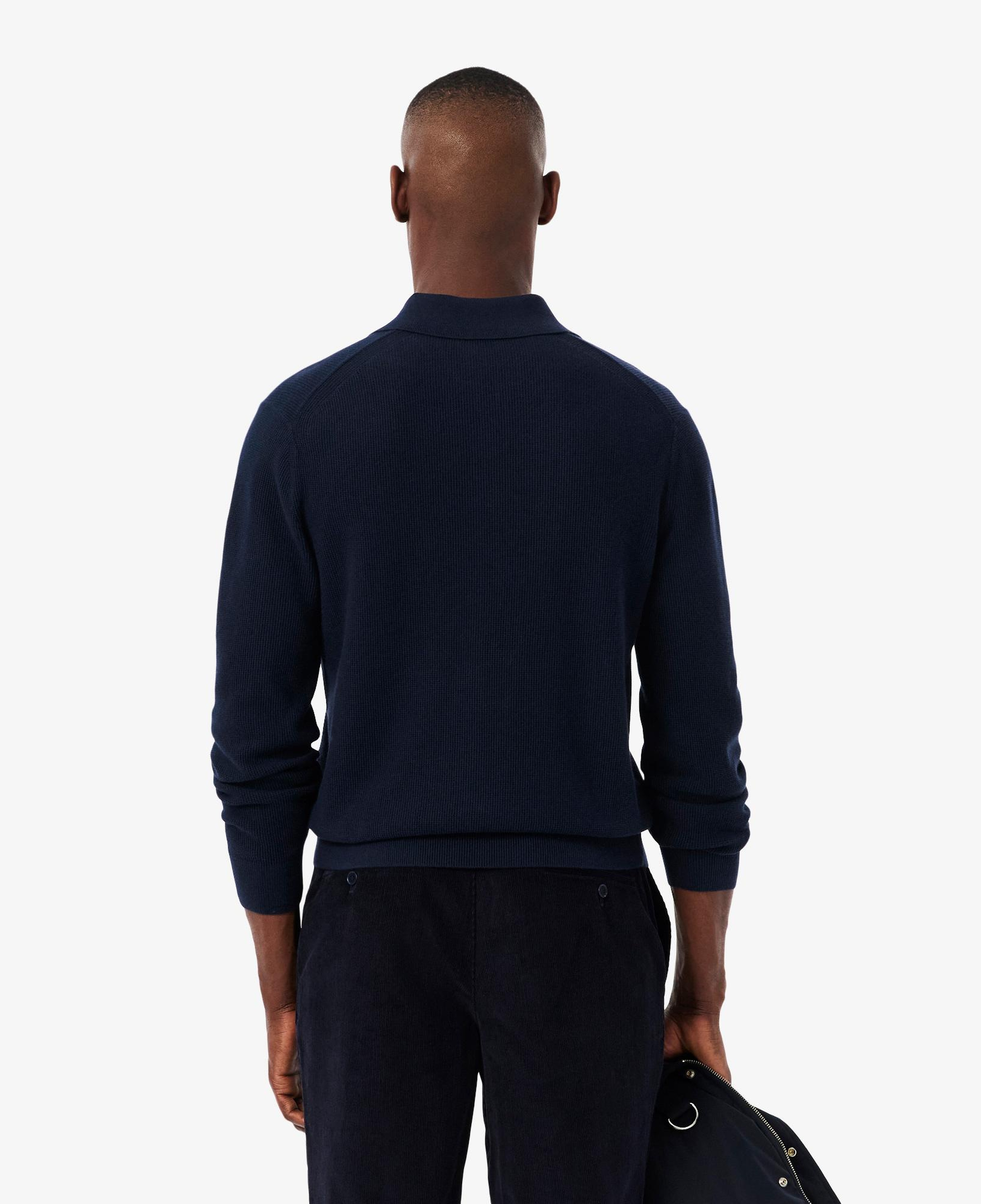 Lacoste Erkek Classic Fit Yarım Fermuarlı Lacivert Kazak