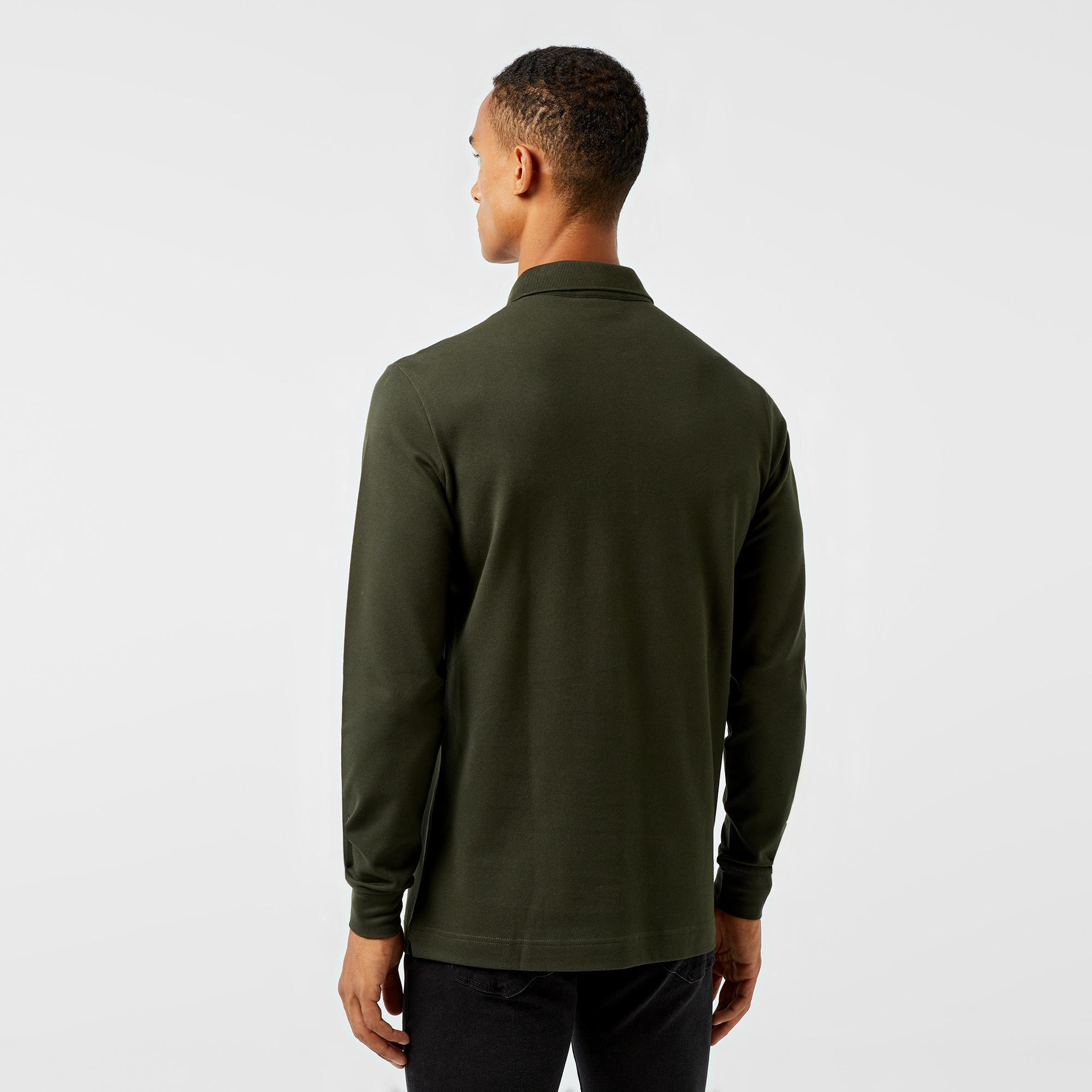 Lacoste Paris Erkek Regular Fit Uzun Kollu Haki Polo