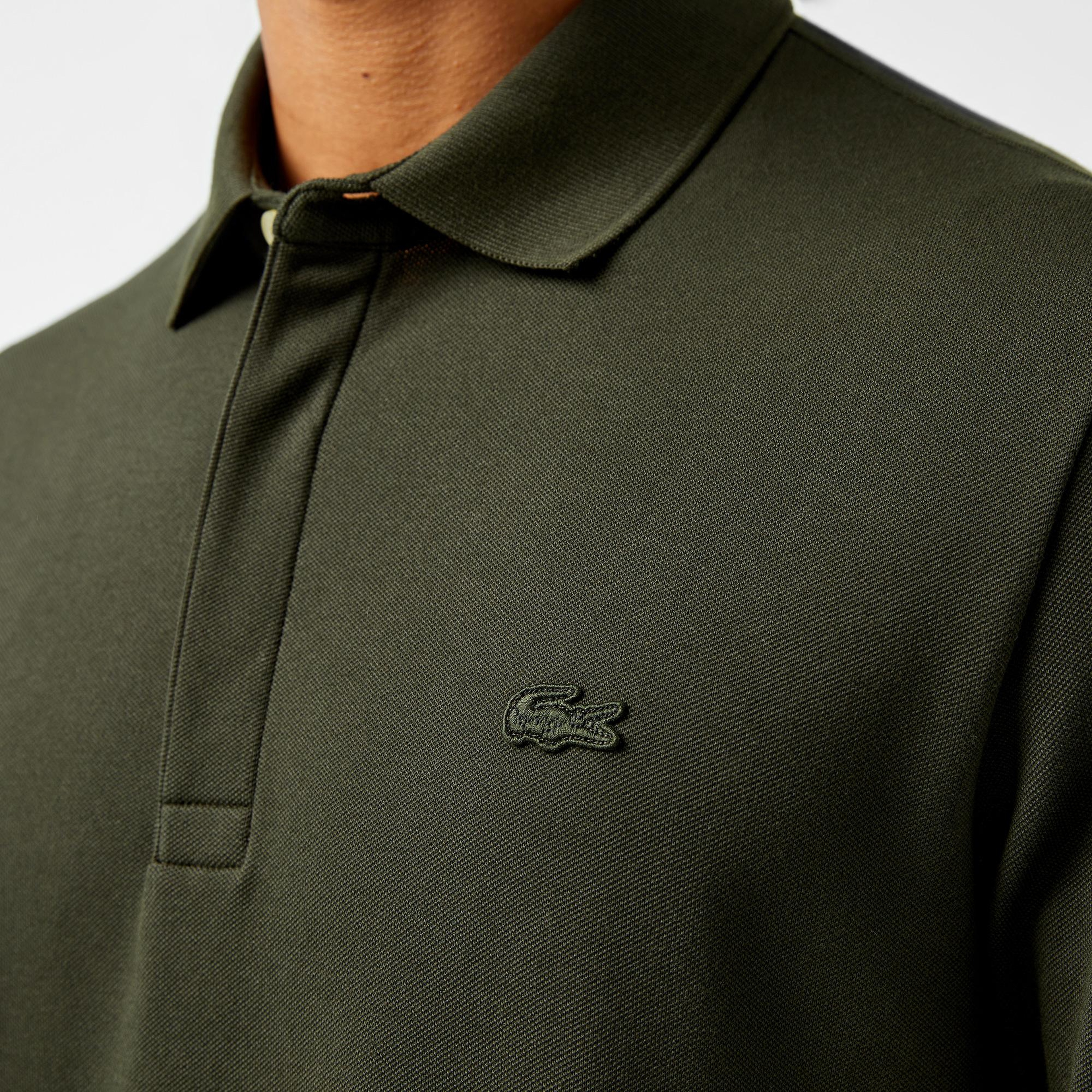 Lacoste Paris Erkek Regular Fit Uzun Kollu Haki Polo