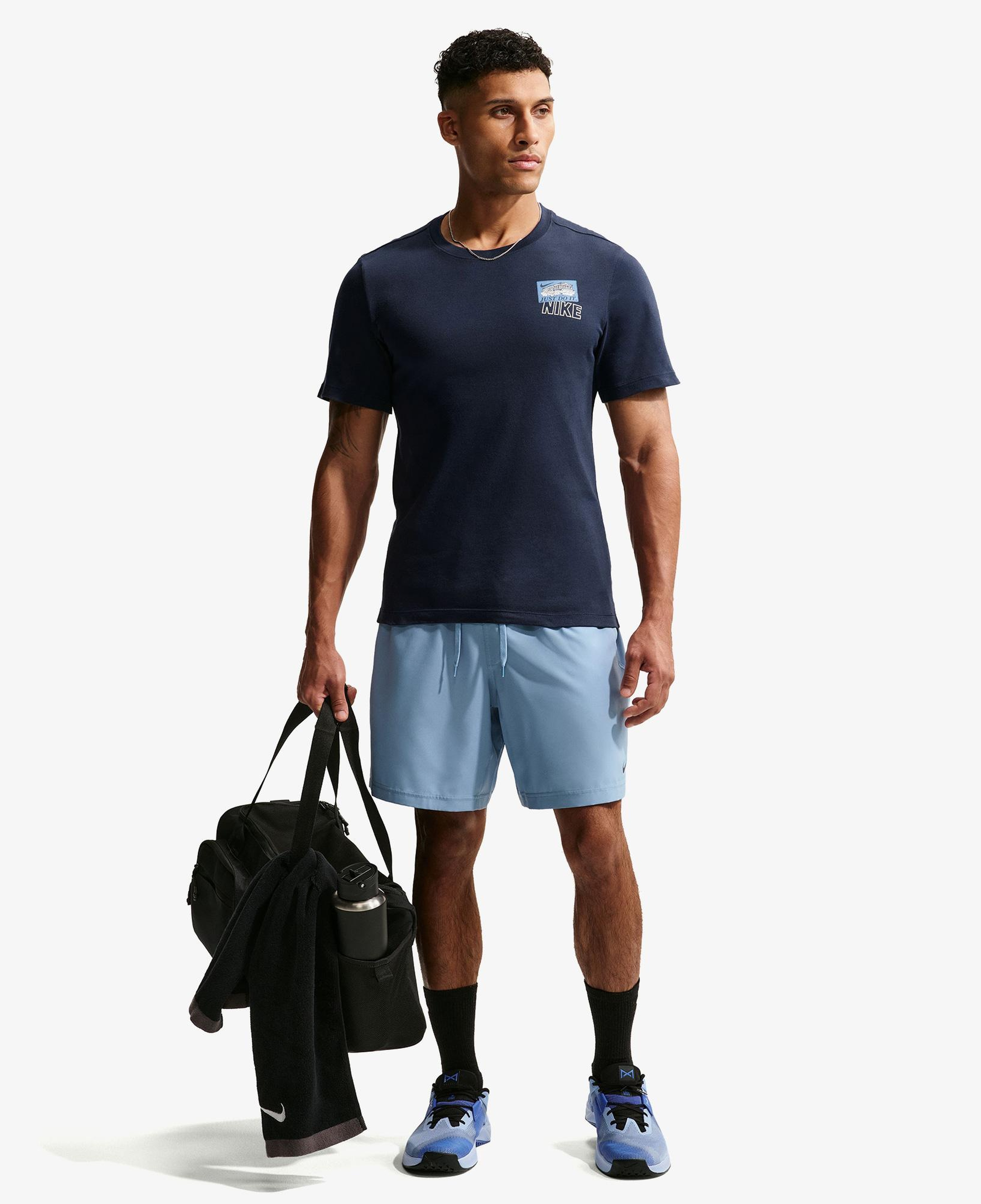 Nike Dri-Fit Form 18 cm Erkek Mavi Şort