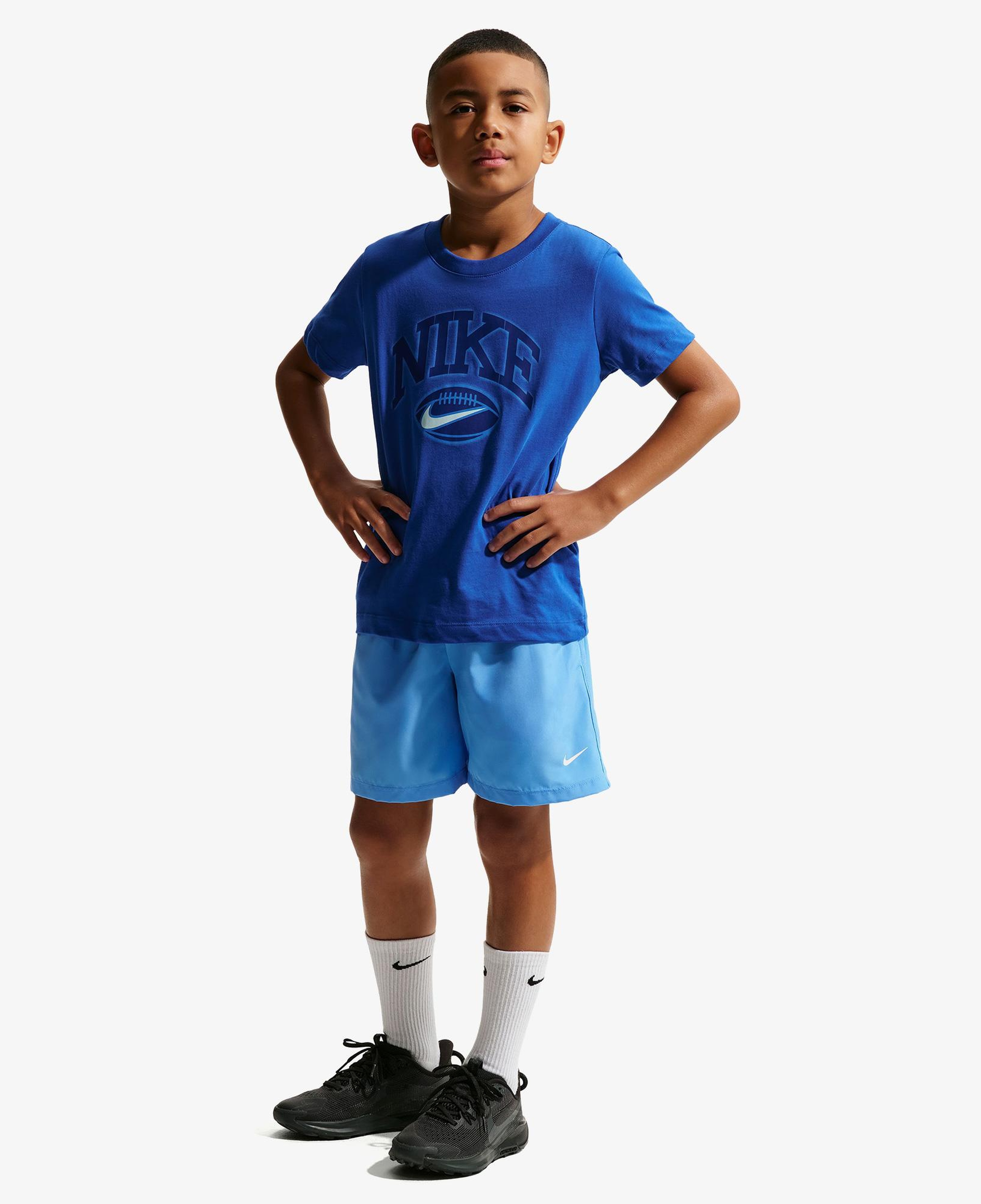 Nike Dri-Fit Multi Woven Çocuk Mavi Şort