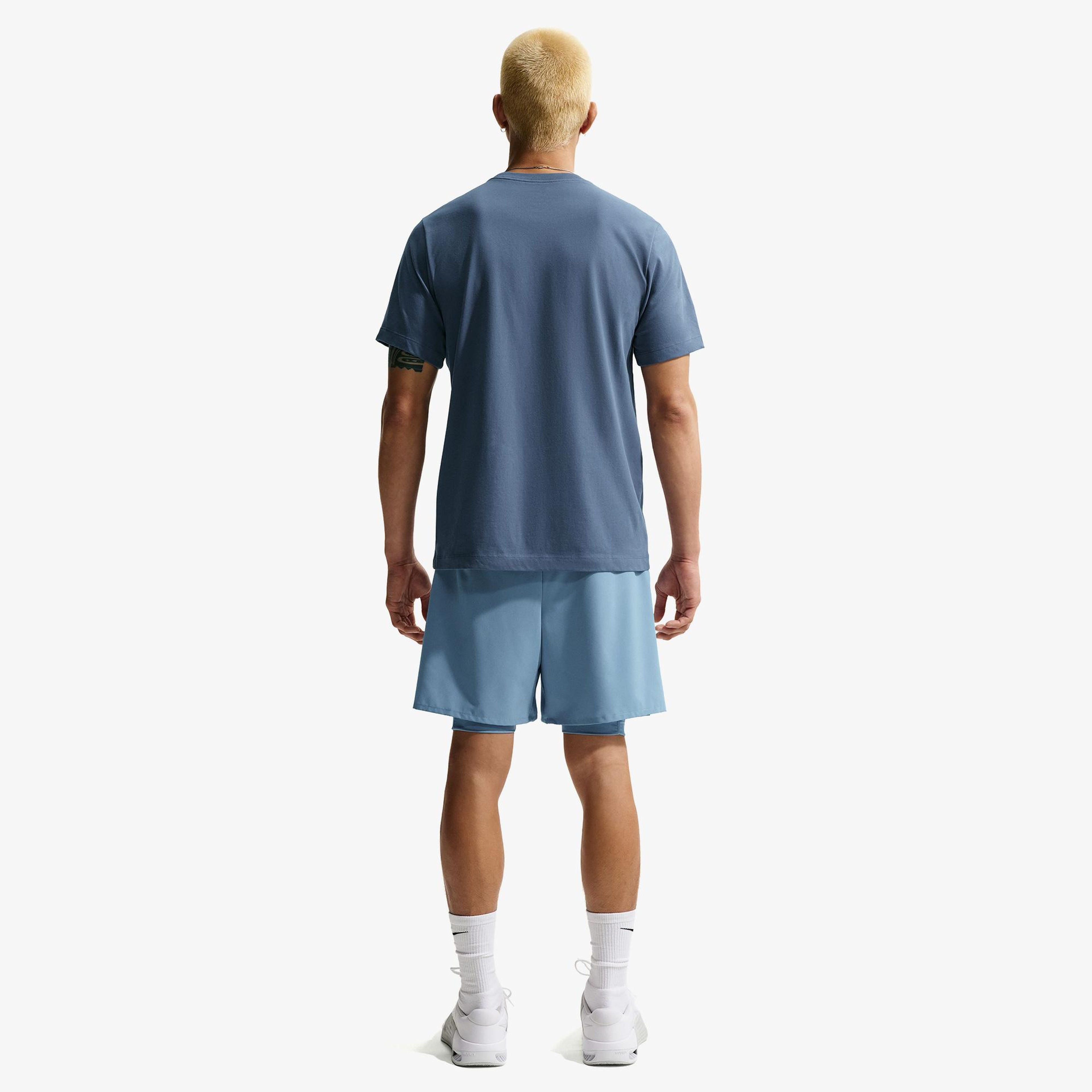 Nike Dri-Fit Crew Solid Erkek Mavi T-Shirt