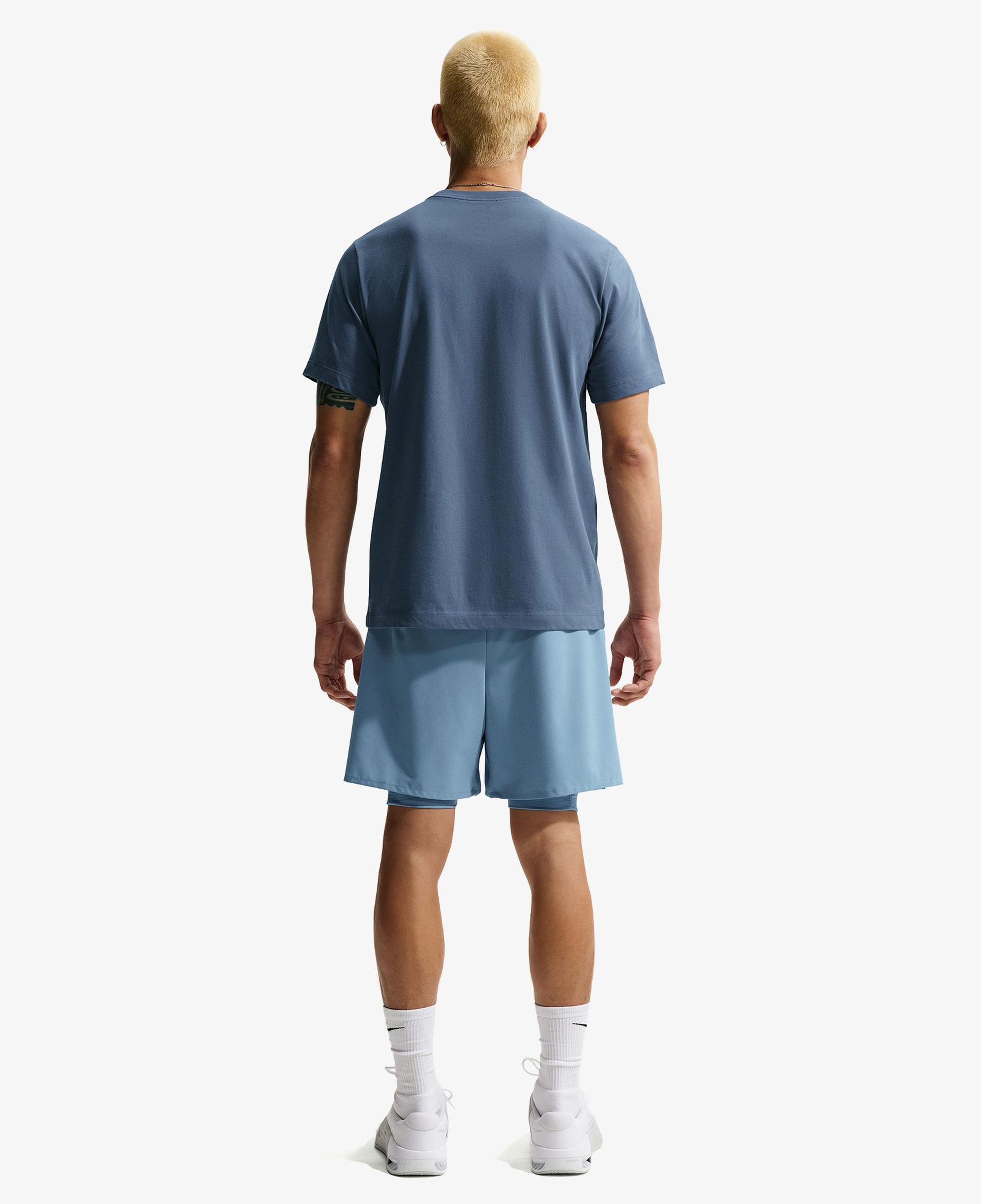 Nike Dri-Fit Crew Solid Erkek Mavi T-Shirt