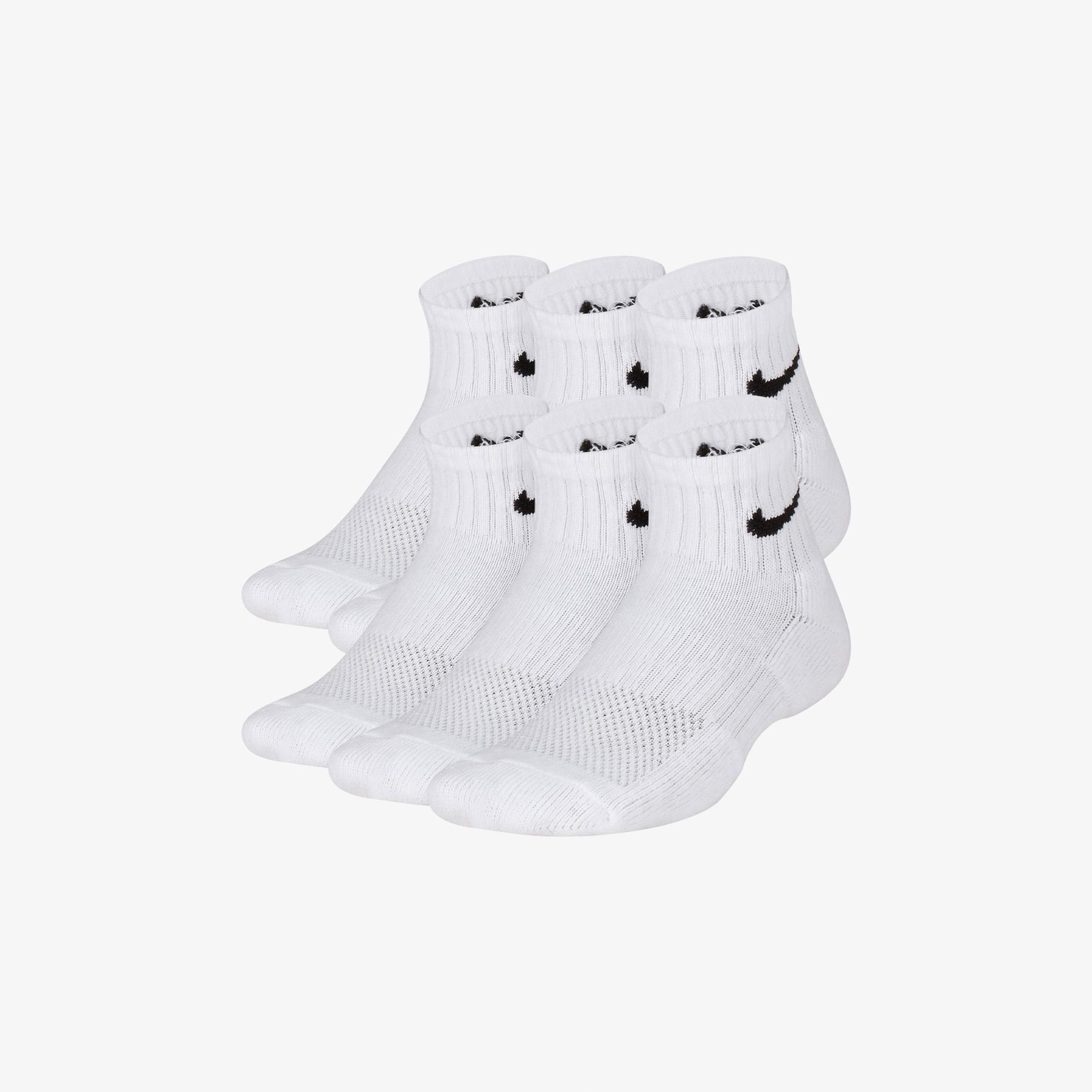 Nike Everyday Cush 6' lı Çocuk Beyaz Çorap