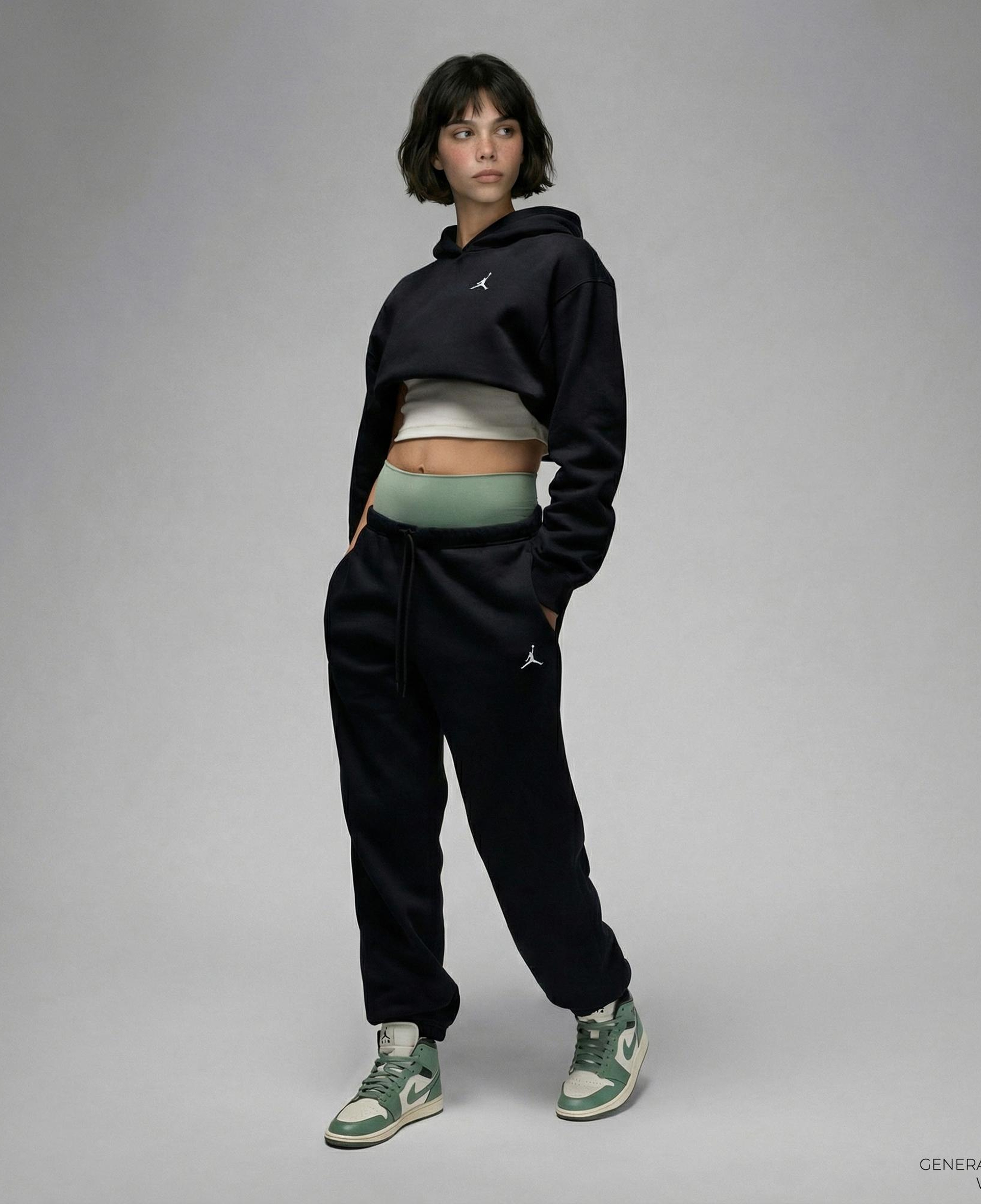 Jordan Brooklyn Fleece Kadın Siyah Eşofman Altı