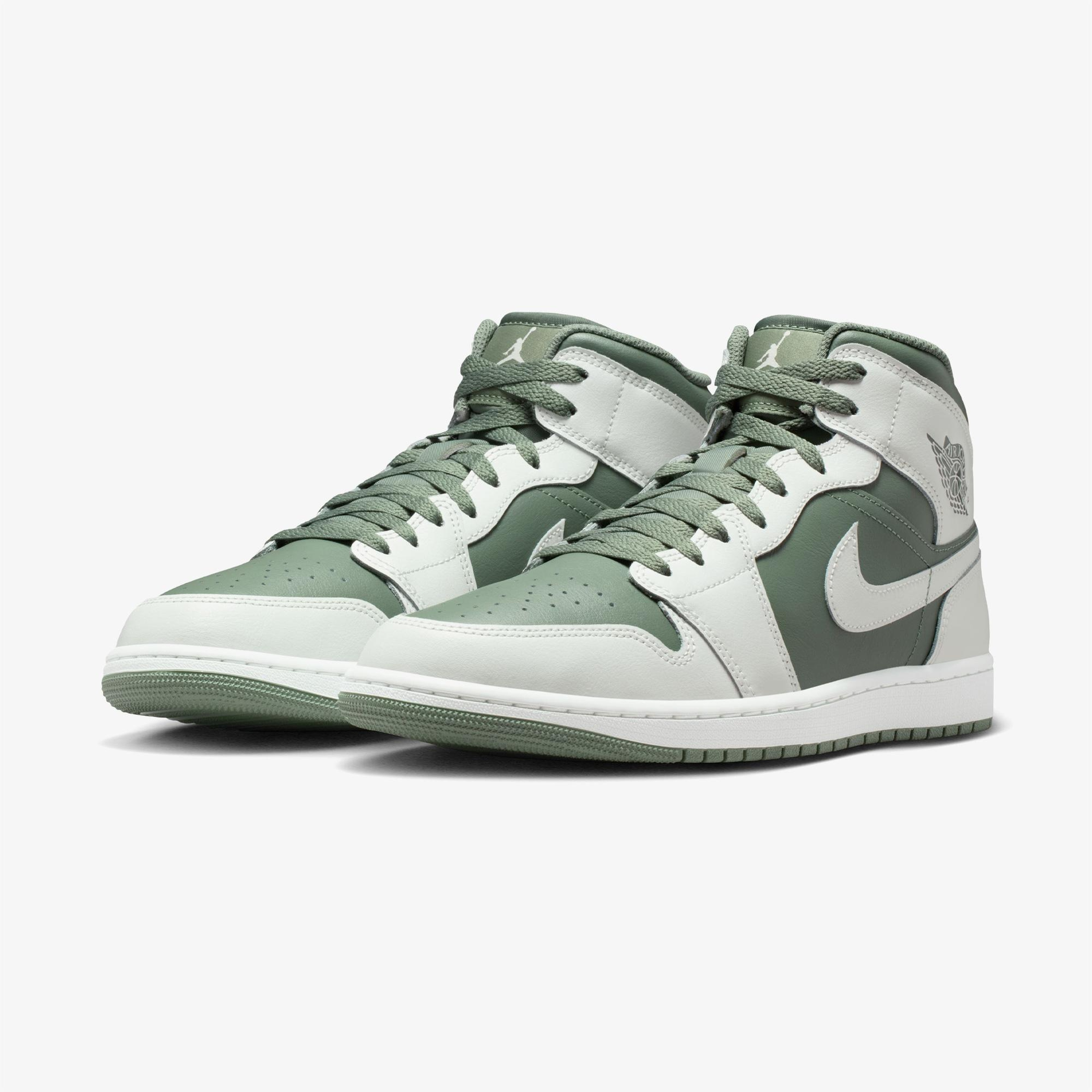 Jordan Air 1 Mid Erkek Yeşil Spor Ayakkabı