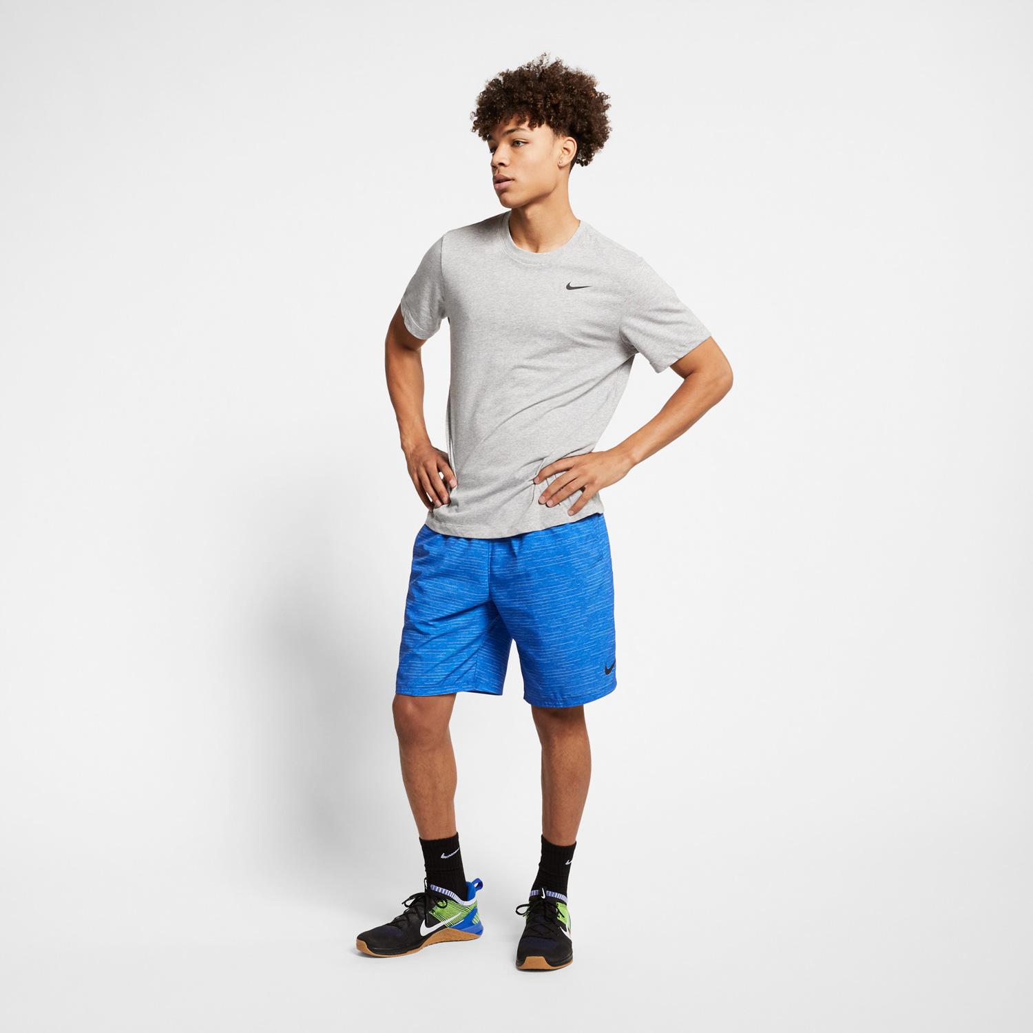 Nike Dri-Fit Crew Solid Erkek Gri T-Shirt